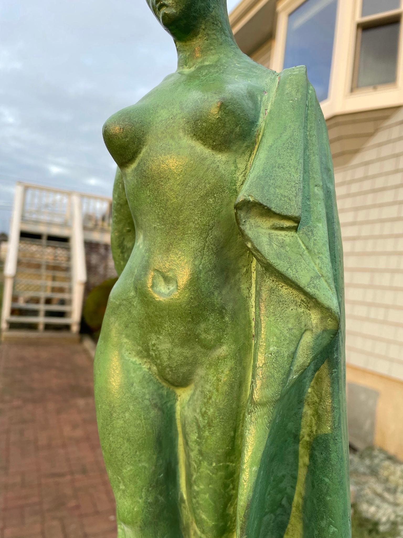 Japanese Master Work Female Nude with Cape, Artist Sotaro Saegusa 4