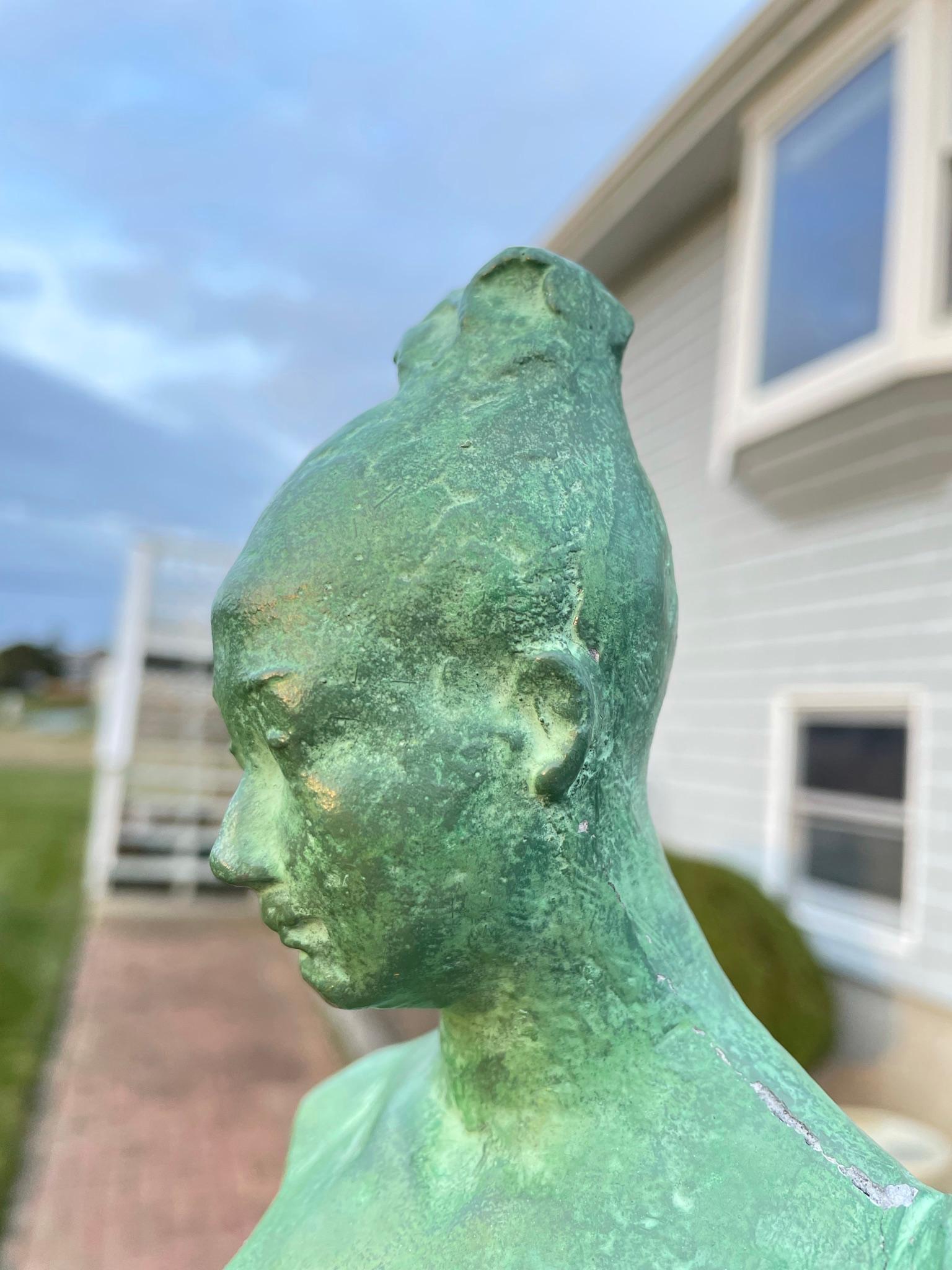 Japanese Master Work Female Nude with Cape, Artist Sotaro Saegusa In Good Condition In South Burlington, VT