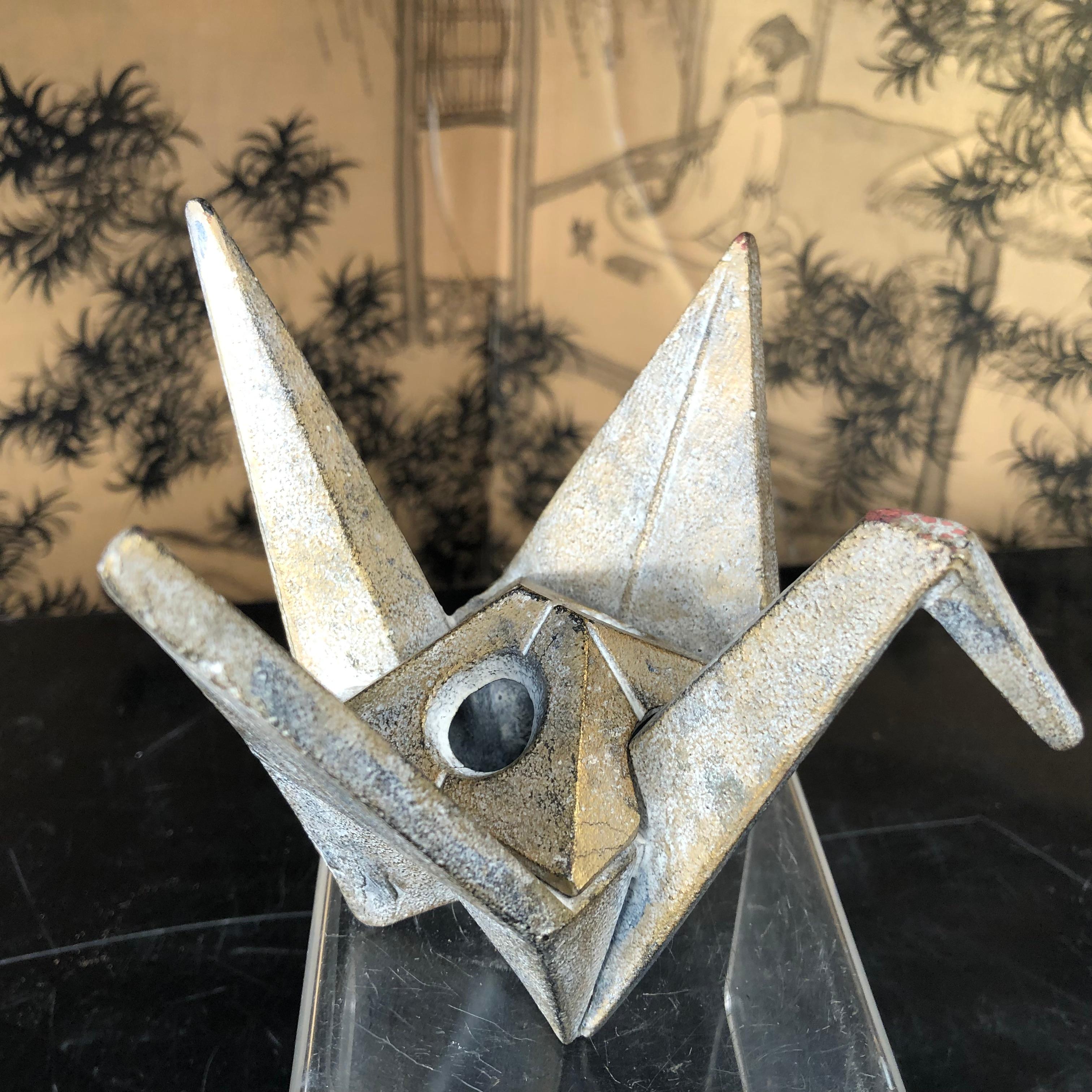 paper crane sculpture