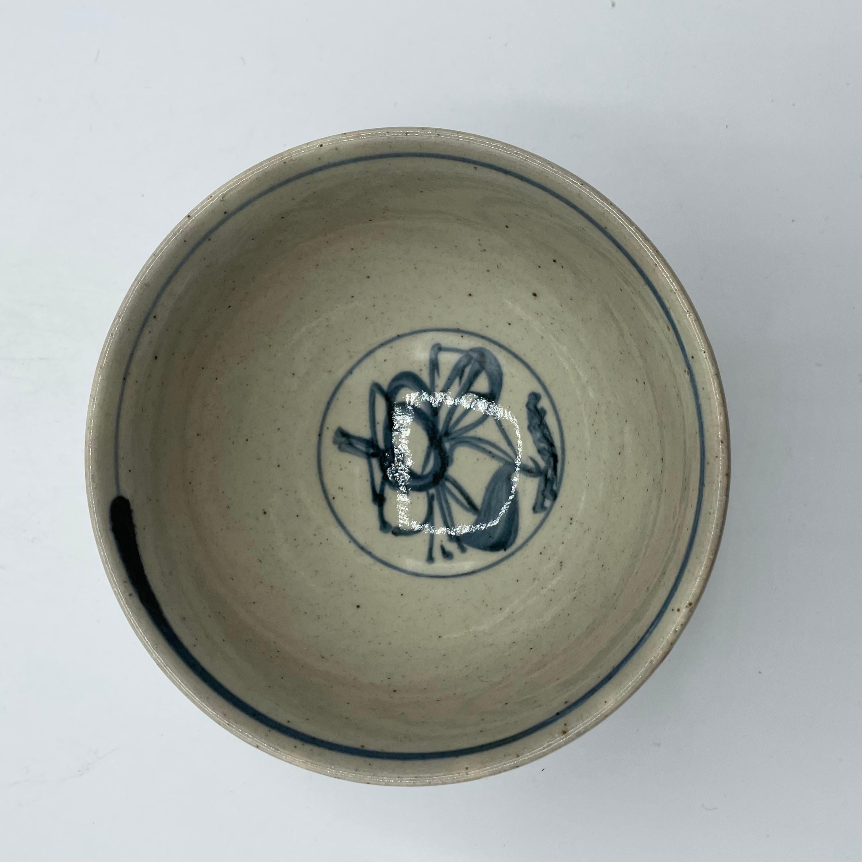 This is a matcha bowl which we use during a tea ceremony in Japan.
There are a signature written on the bottom of this bowl 'Mizuho'.
This matcha bowl was made in Japan around 1990s in Heisei era.
It is made with Porcelain. And it is all hand