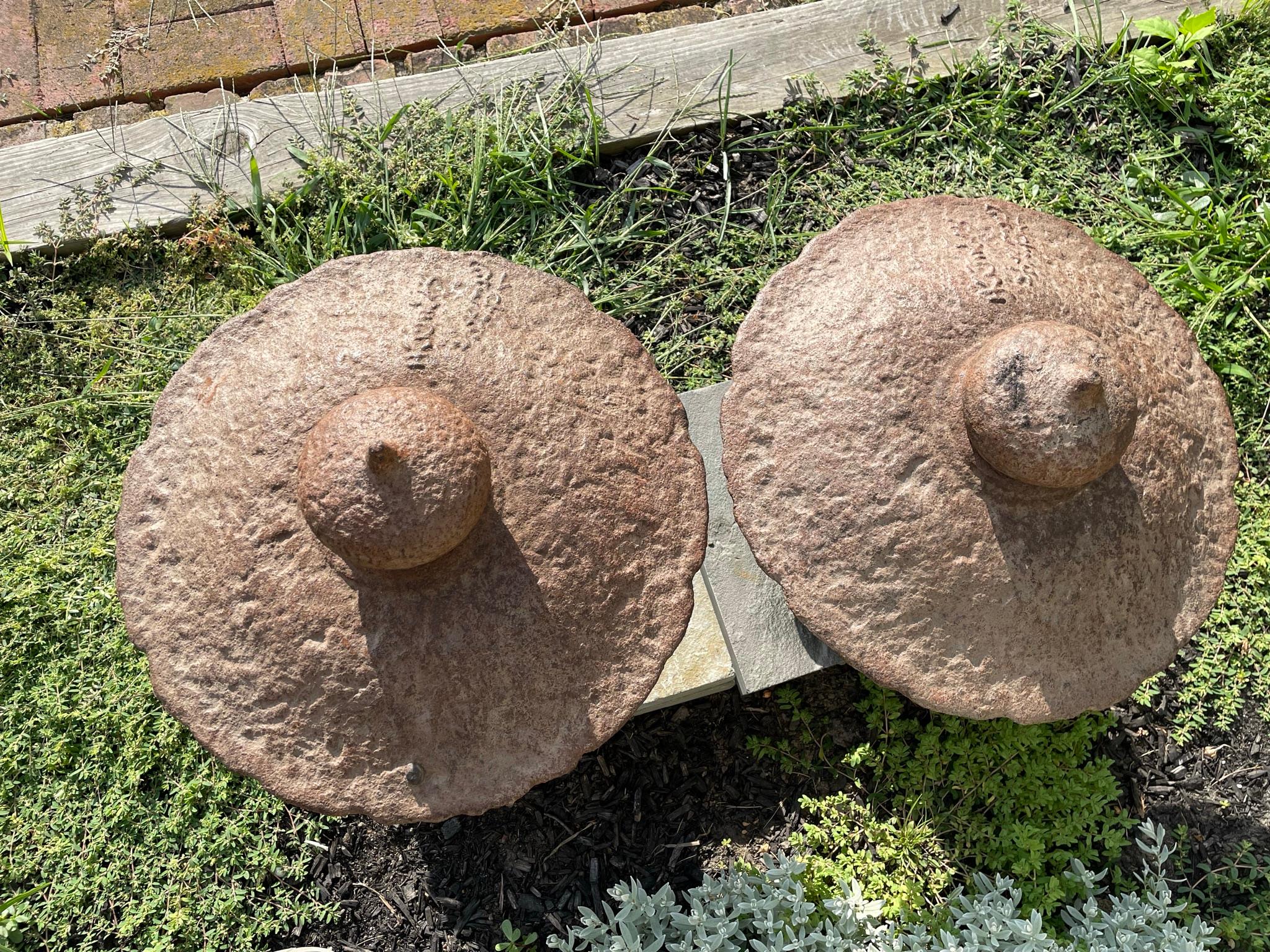 Japanese Matching Pair Antique Yukimi Lanterns, Signed In Good Condition In South Burlington, VT