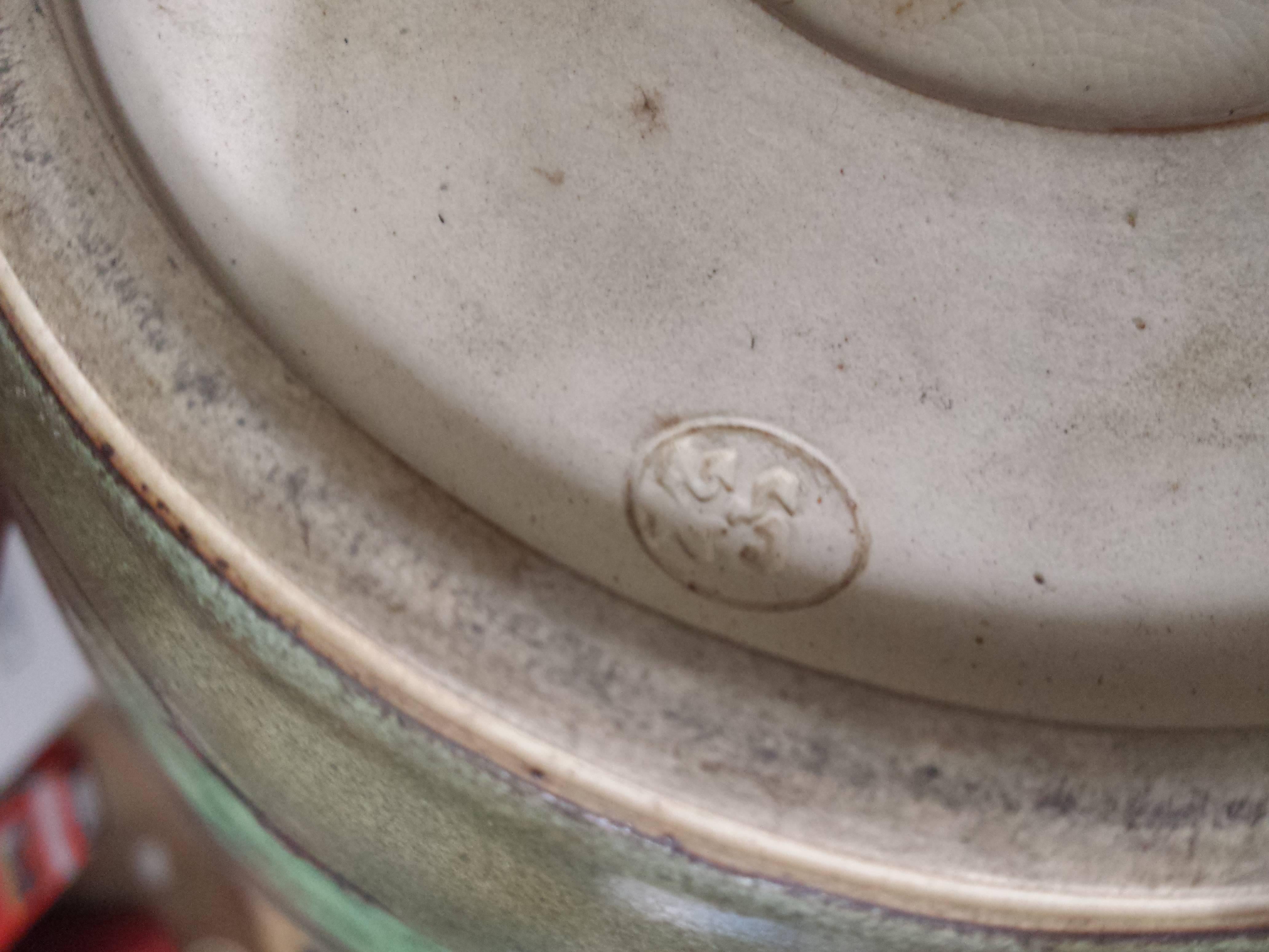 Poteries Lampe japonaise en poterie Arts and Crafts à glaçure mate en vente