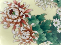 Japanese Meiji Ando Cloisonné Yellow Floral Vase with Silver Wire, c. 1880