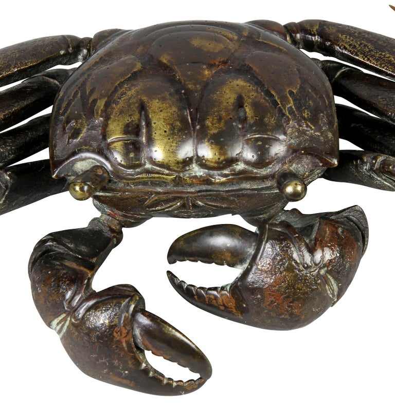 Japanese Meiji Articulated Bronze Crab For Sale at 1stDibs