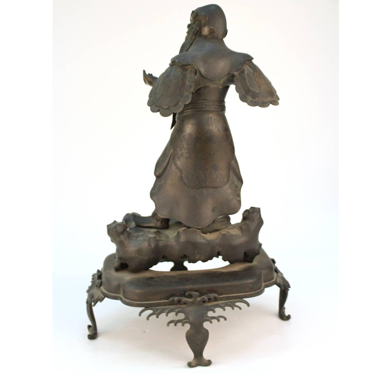 Mid-19th Century Japanese Meiji Bronze Guardian of the Sea