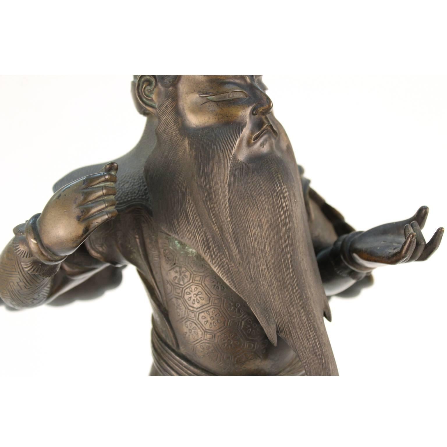 Japanese Meiji Bronze Guardian of the Sea 2