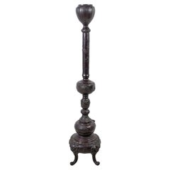 Koro giapponese in bronzo Meiji su supporto
