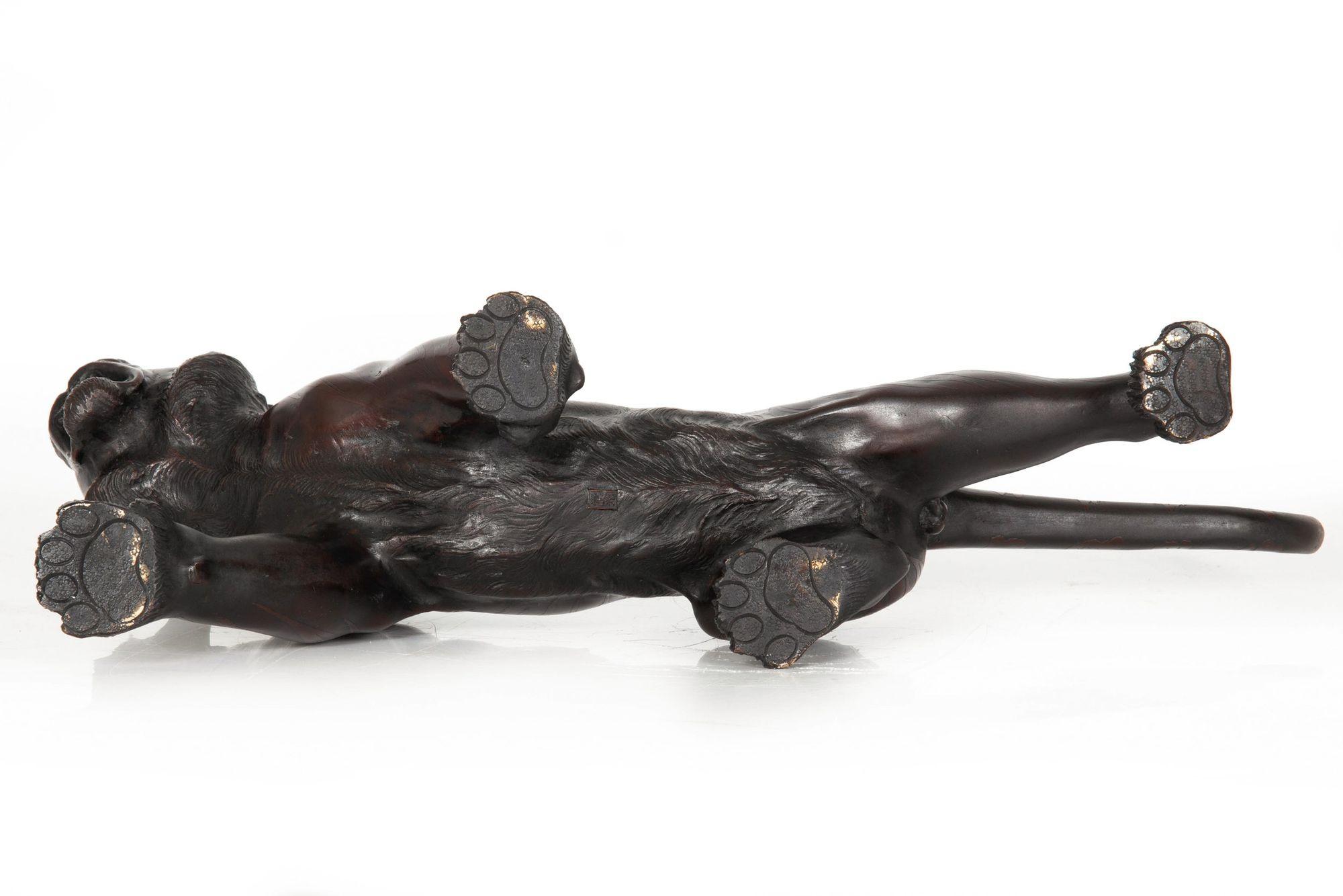 Japanese Meiji Bronze Sculpture Okimono “Roaring Tiger” by Tsunemitsu 15