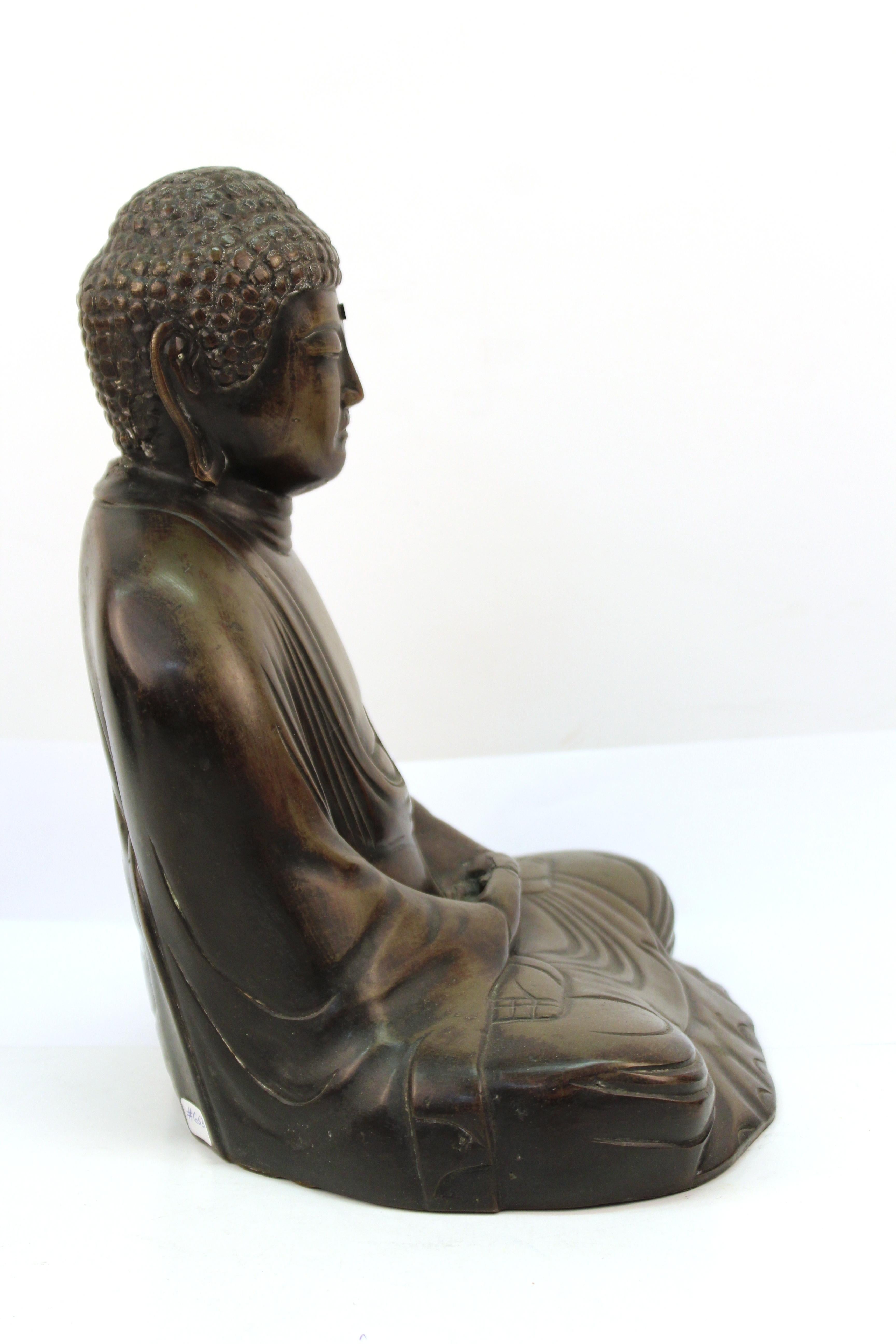Meiji Japanese Bronze Seated Buddha