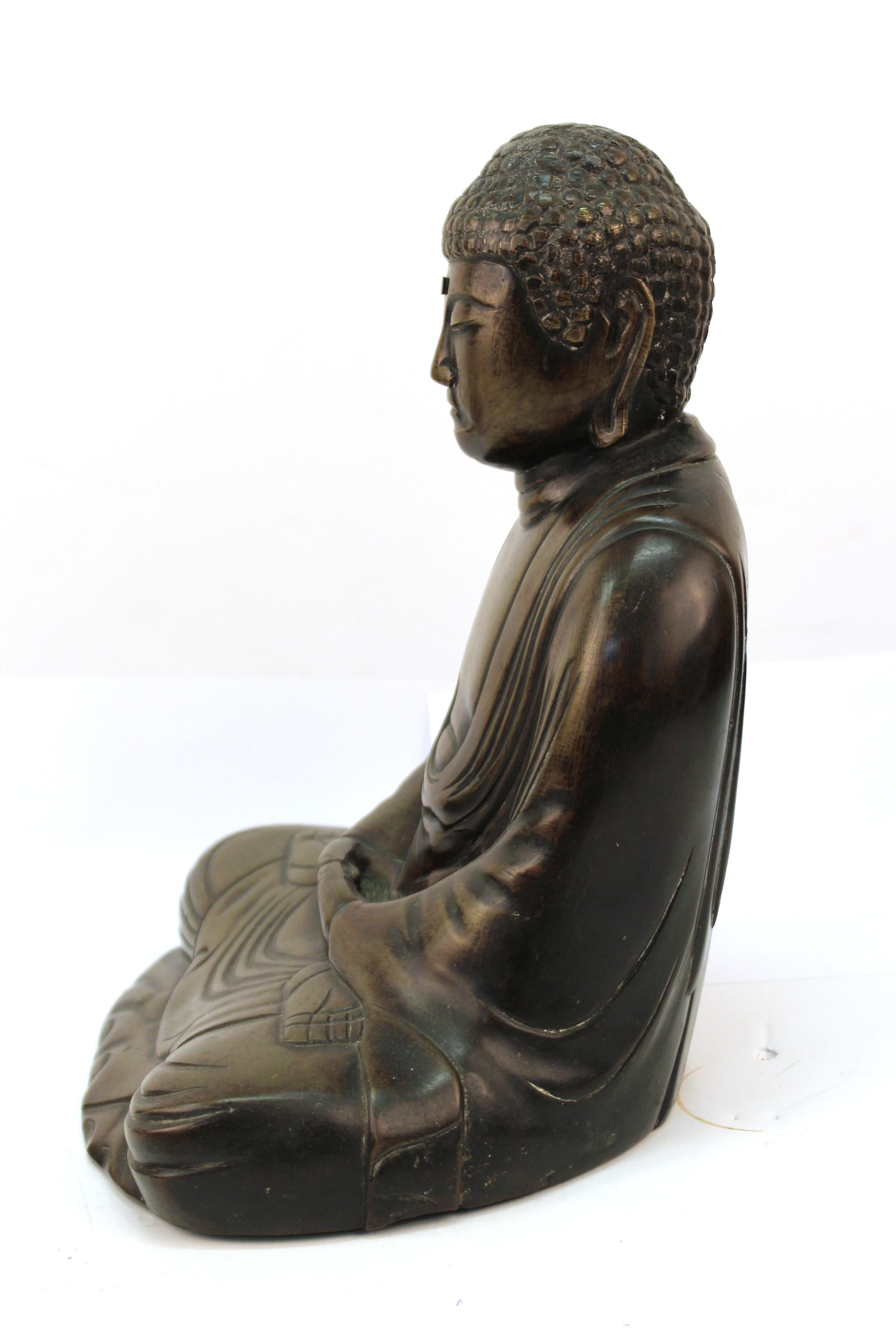20th Century Japanese Bronze Seated Buddha