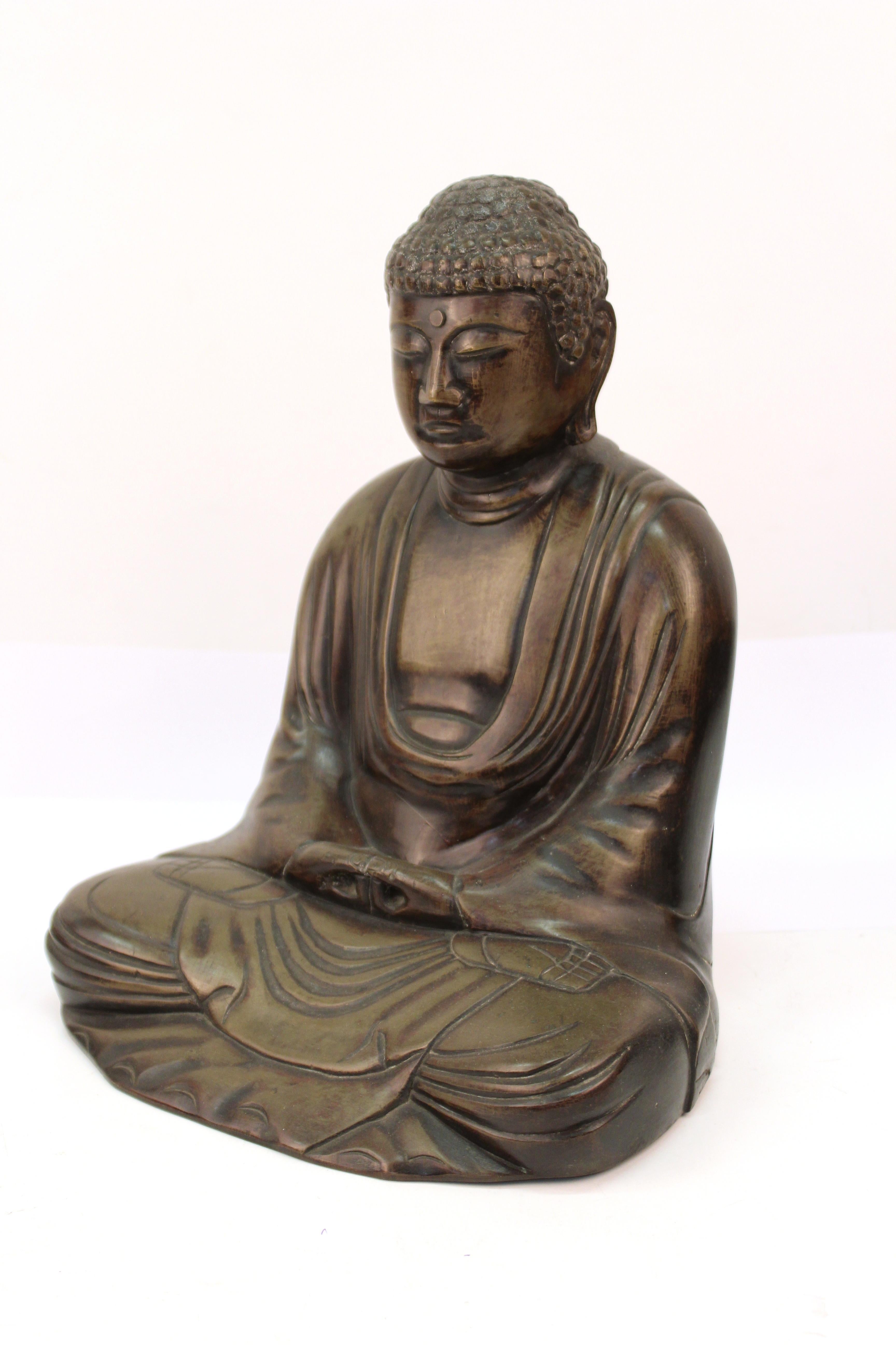 Japanese Bronze Seated Buddha 1