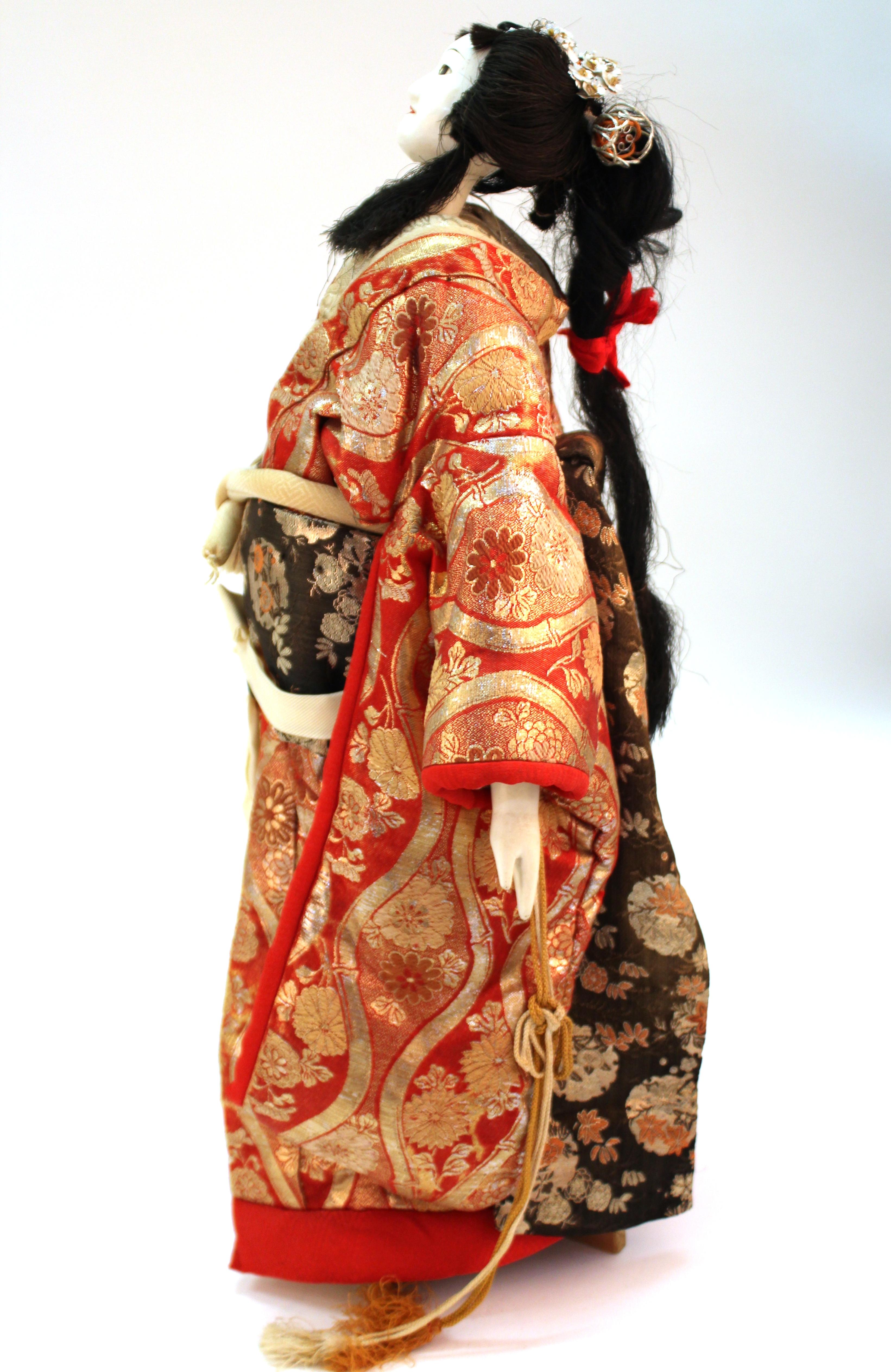 Japonais Marionnette japonaise Meiji Bunraku Ningyo
