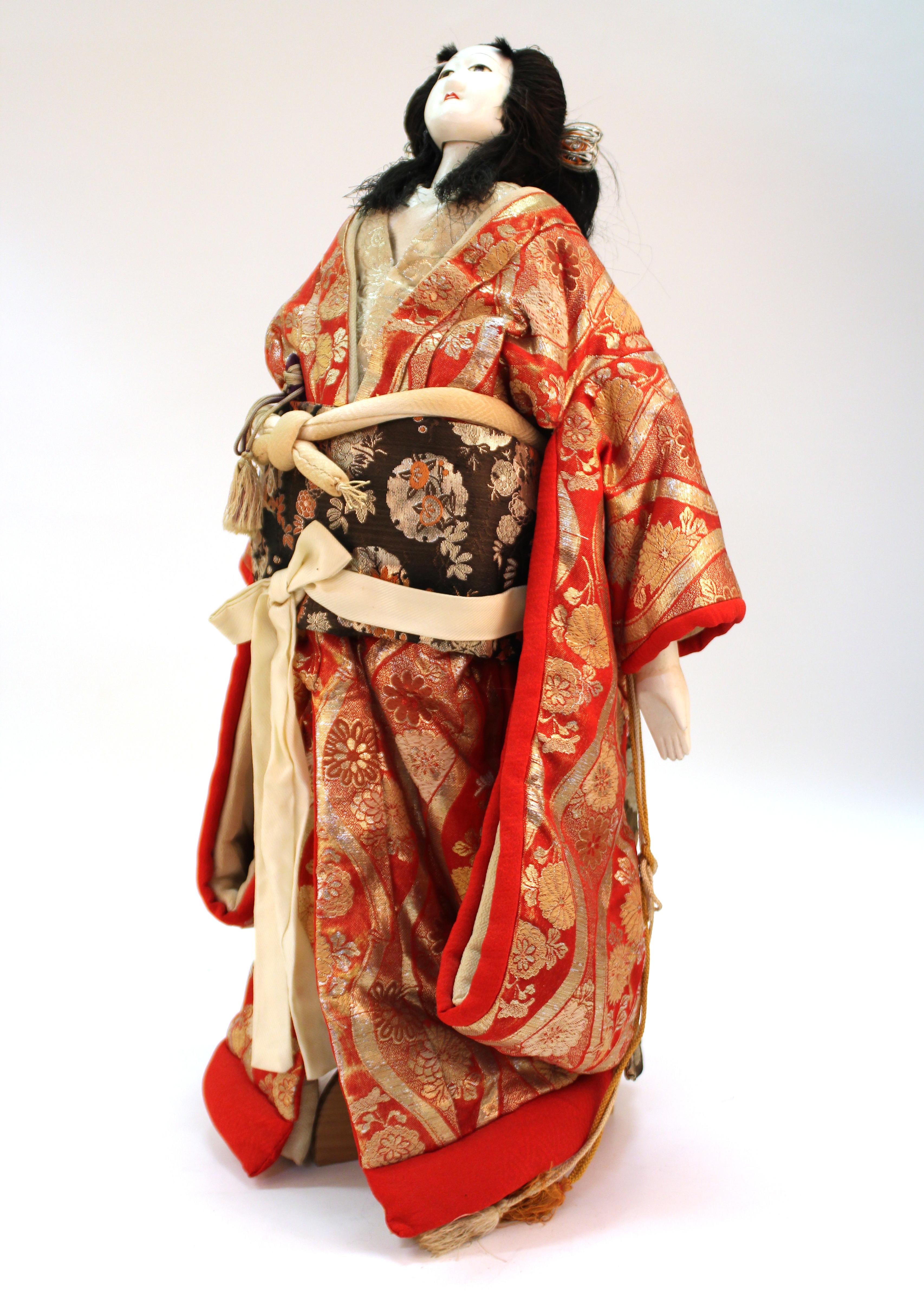Marionnette japonaise Meiji Bunraku Ningyo Bon état à Astoria, NY
