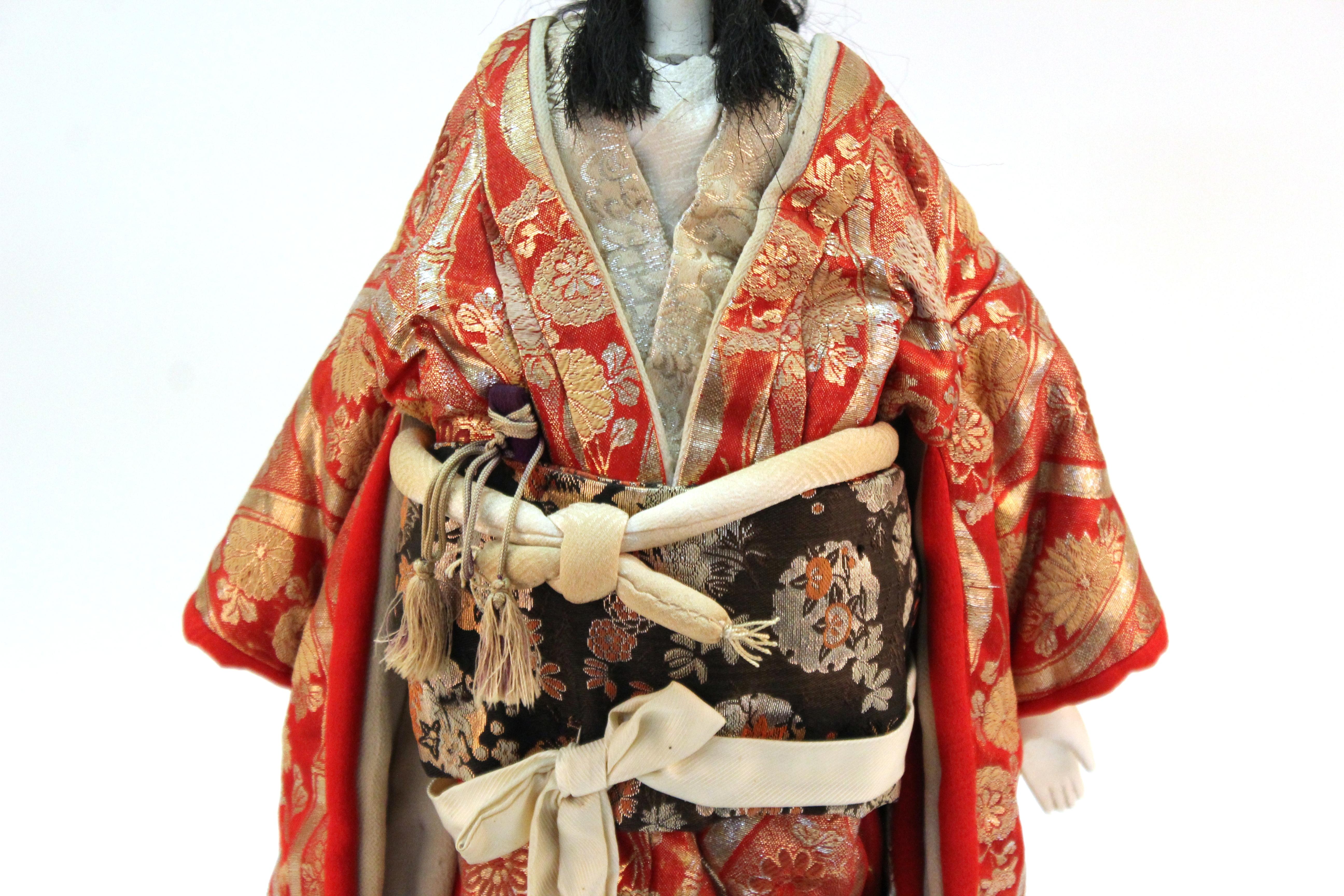 Début du 20ème siècle Marionnette japonaise Meiji Bunraku Ningyo