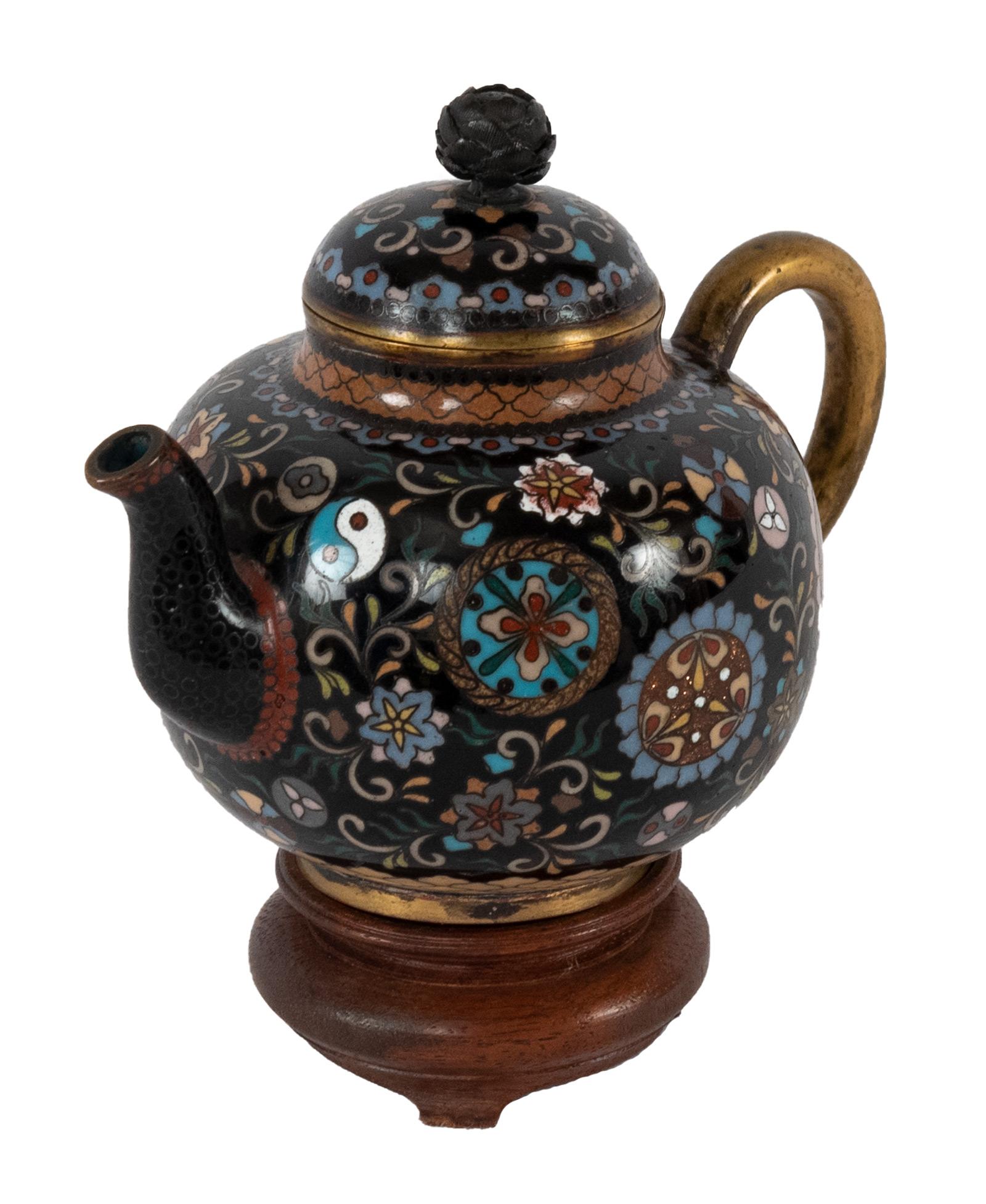 Details about   Chinese Antique Cloisonne hand-built crane teapot flagon Xuande Year 