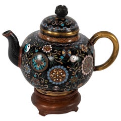 Antique Japanese Meiji Cloisonné Teapot