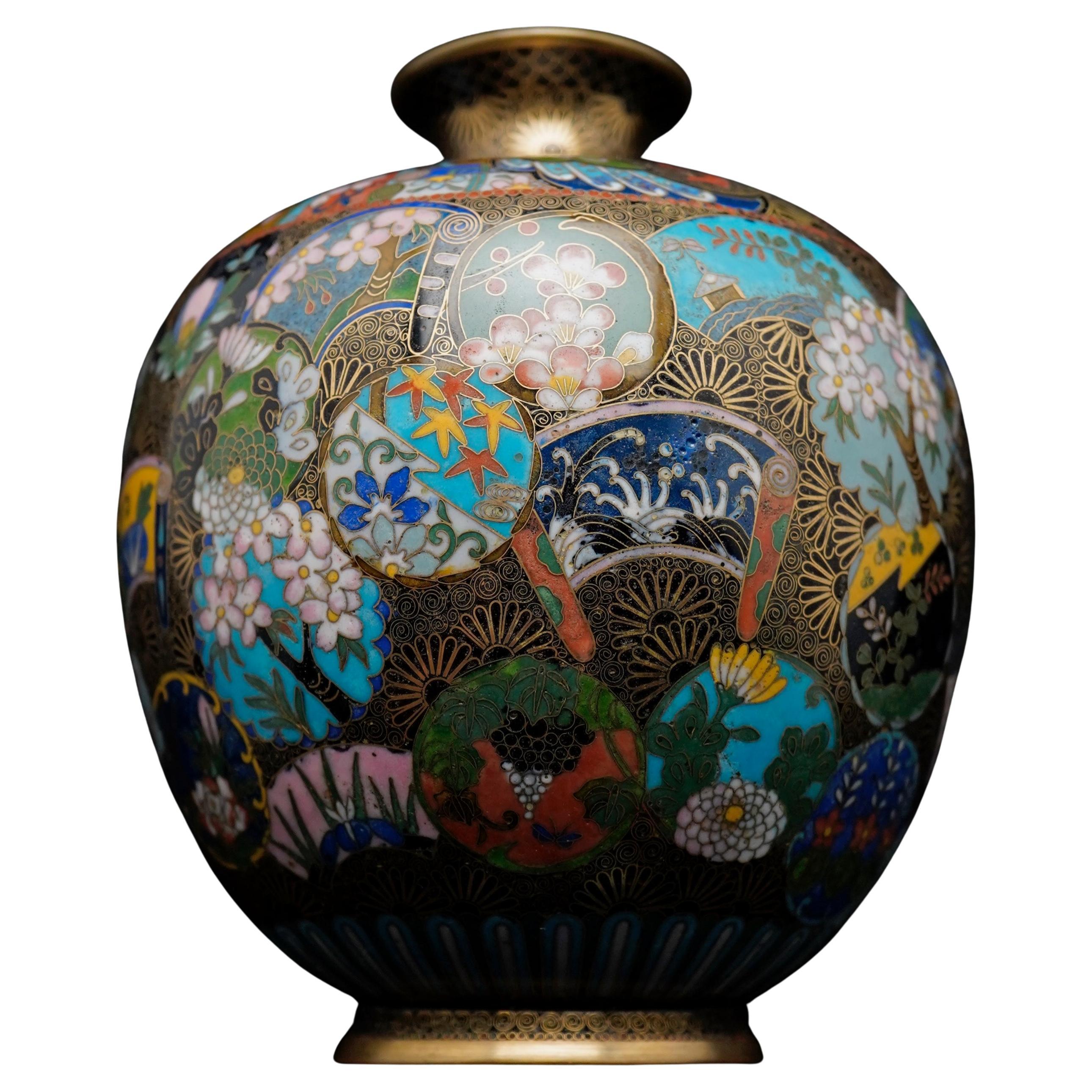 Vase cloisonné japonais Meiji