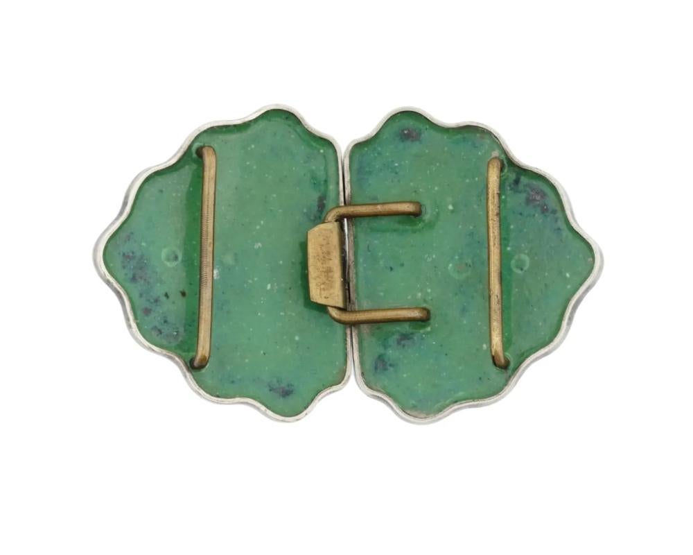 Japanese Meiji Dragon Cloisonne Enamel Belt Buckle In Good Condition In New York, NY
