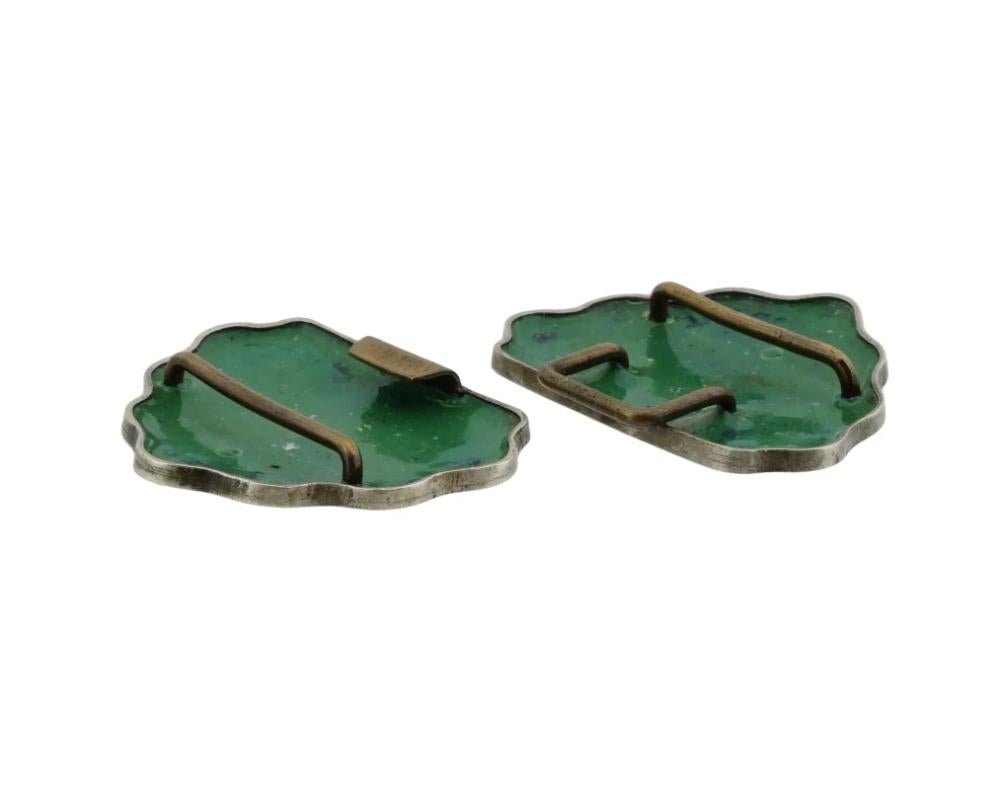 Women's Japanese Meiji Dragon Cloisonne Enamel Belt Buckle