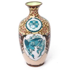 Japanese Meiji Enamel Cloisonne Bud Vase