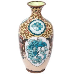 Japanese Meiji Enamel Cloisonne Bud Vase