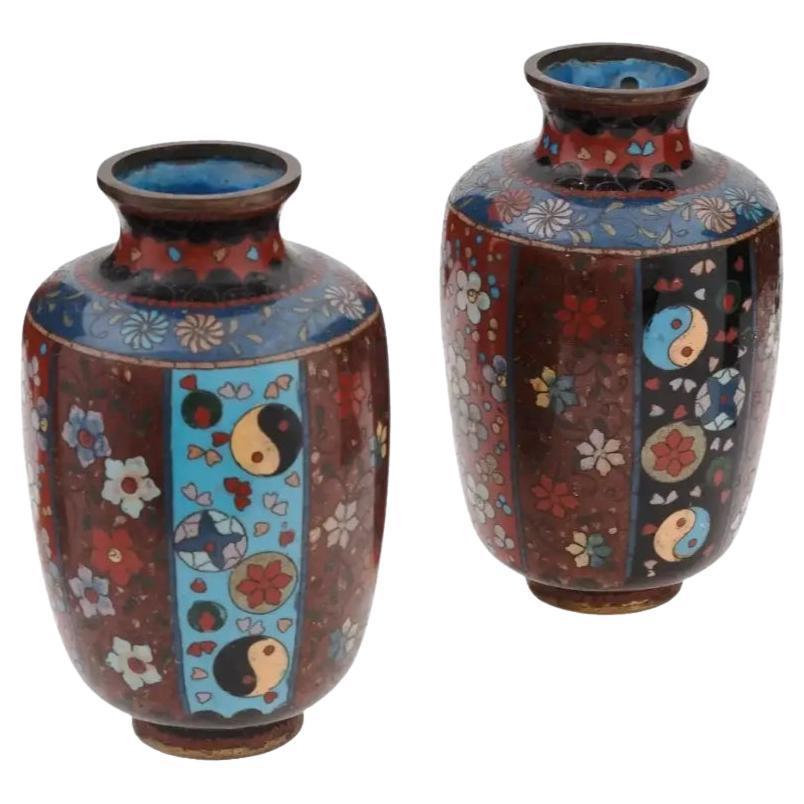 Japanese Meiji Cloisonne Enamel Goldstone Brush Pot For Sale at 1stDibs