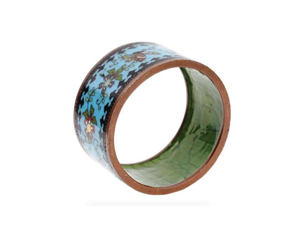 Japanese Meiji Era Cloisonne Enamel Napkin Rings In Good Condition In Long Island City, NY