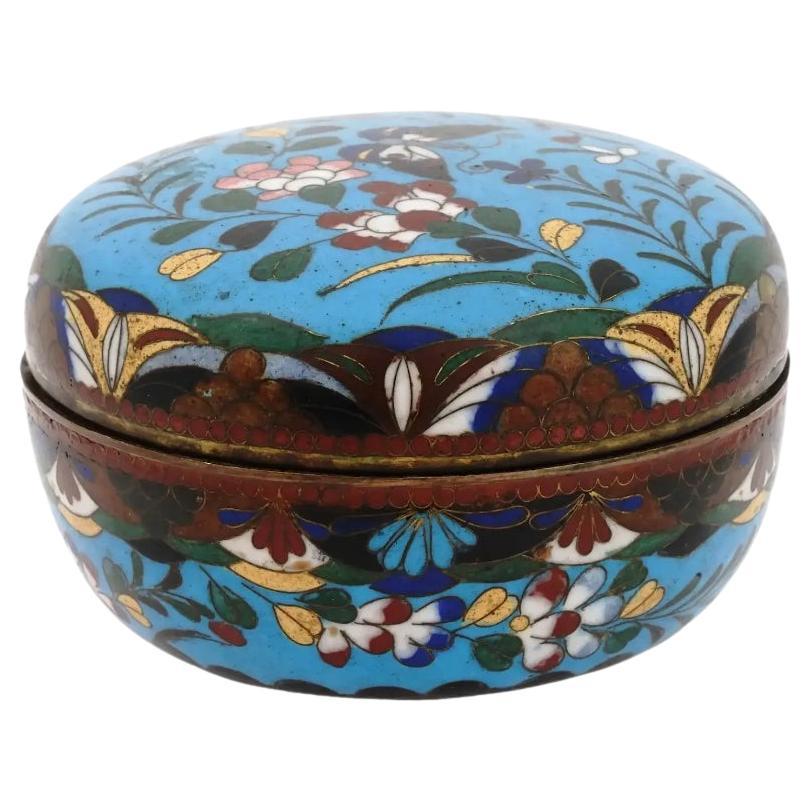 Japanese Meiji Era Cloisonne Enamel Trinket Box