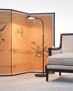 Japanese Meiji Four Panel Screen Ducks and Geese in Flight
