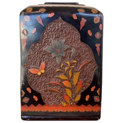 Vaso in porcellana cloisonné giapponese Meiji Jiki-Shippo "Tree-Bark", primi anni del 1900