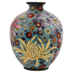 Japanese Meiji Millefiori Cloisonne Enamel Vase