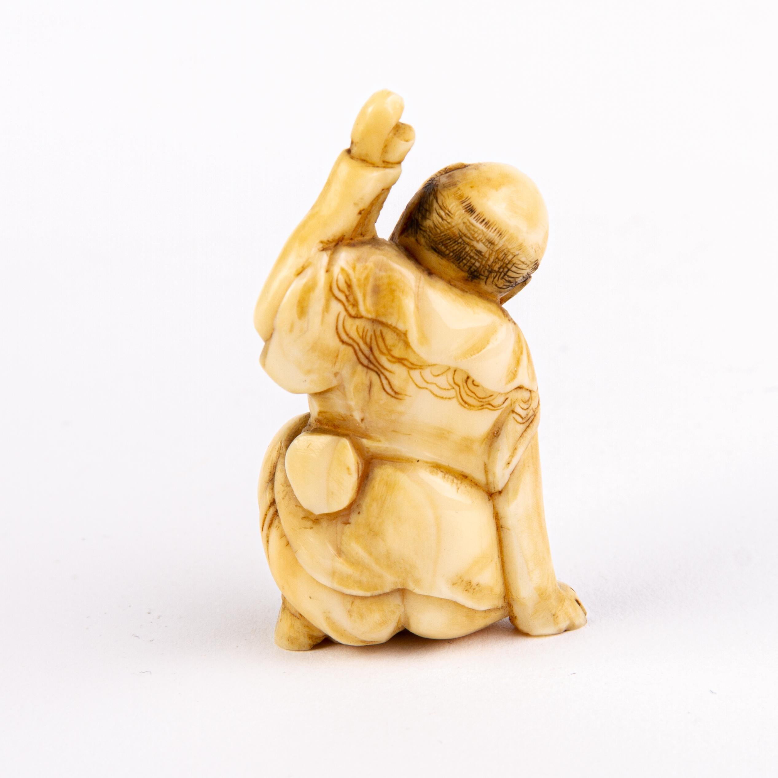 Japanese Meiji Netsuke Inro Oni In Good Condition For Sale In Nottingham, GB