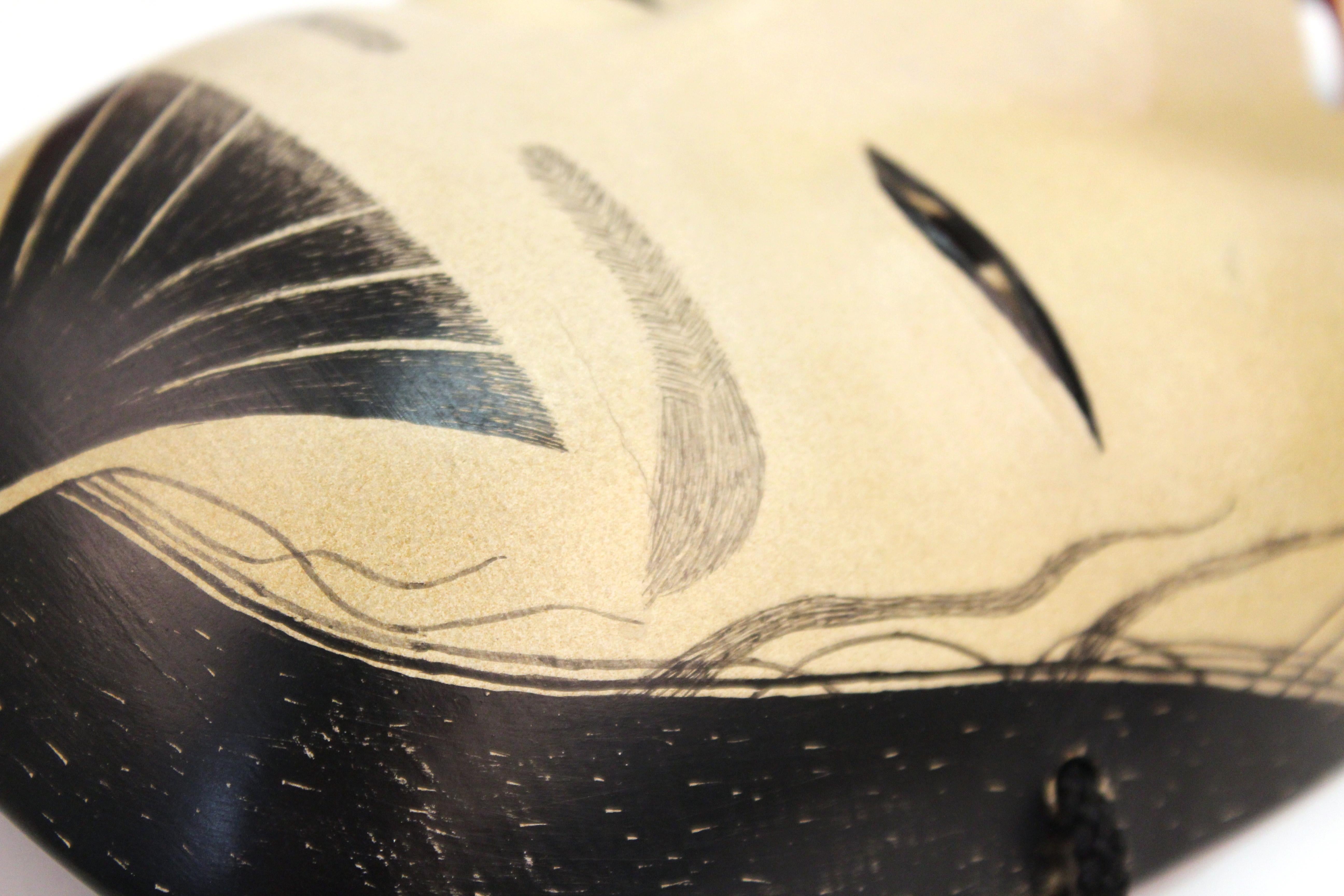 Bois Masque japonais Meiji Noh en bois sculpté