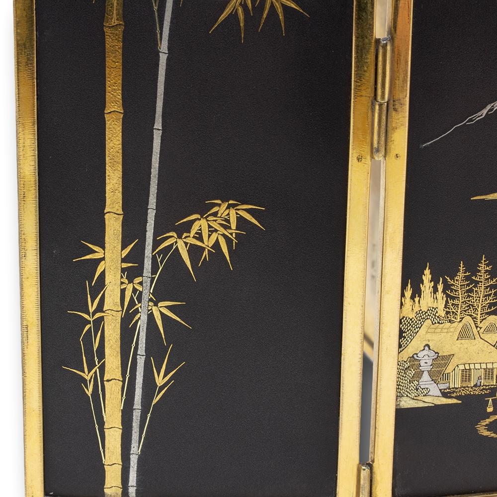 Japanese Meiji period (1868-1912) Damascene Table Screen by Masamitsu 7