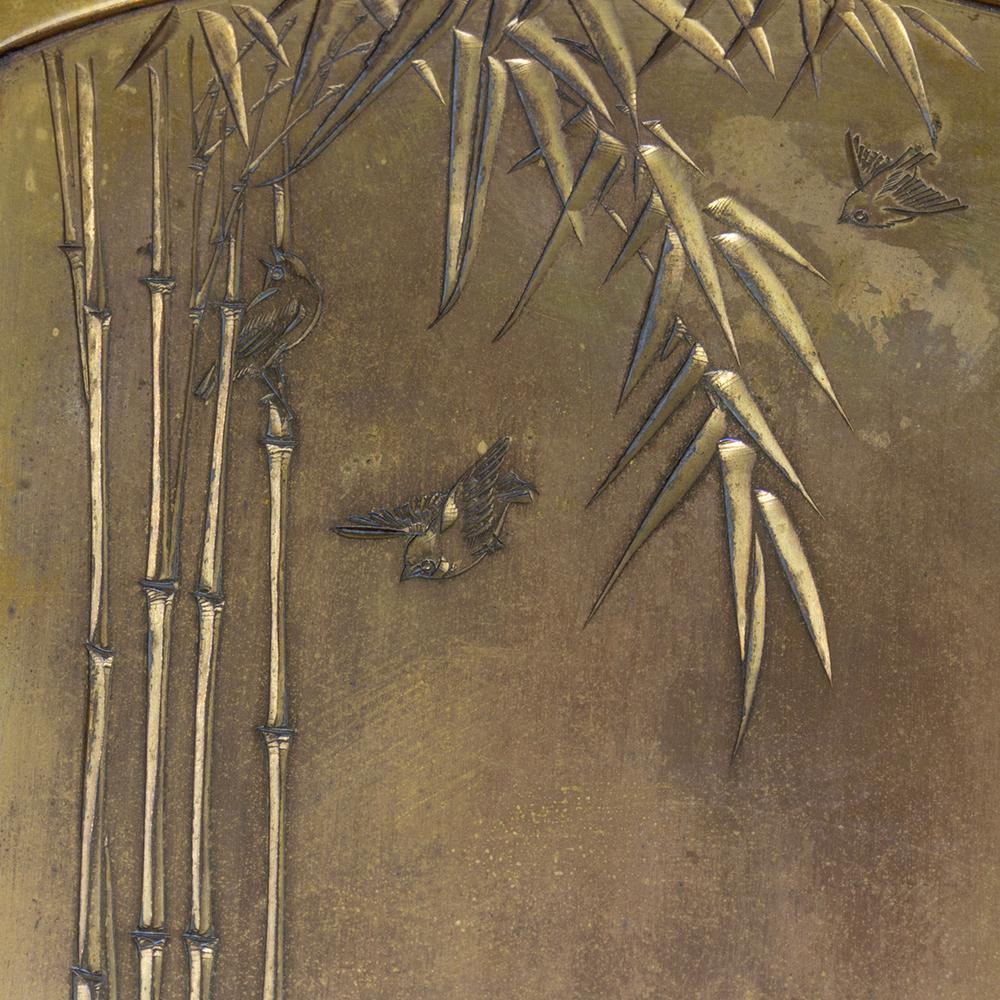 Japanese Meiji period (1868-1912) Damascene Table Screen by Masamitsu 12