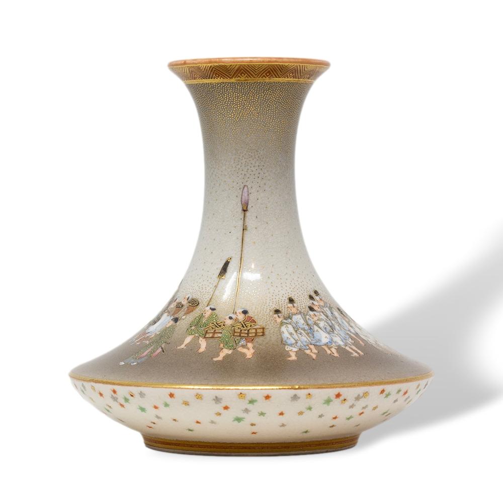 Jarrón Satsuma Japonés del Periodo Meiji (1868-1912) de Kinkozan en Bueno estado para la venta en Newark, England