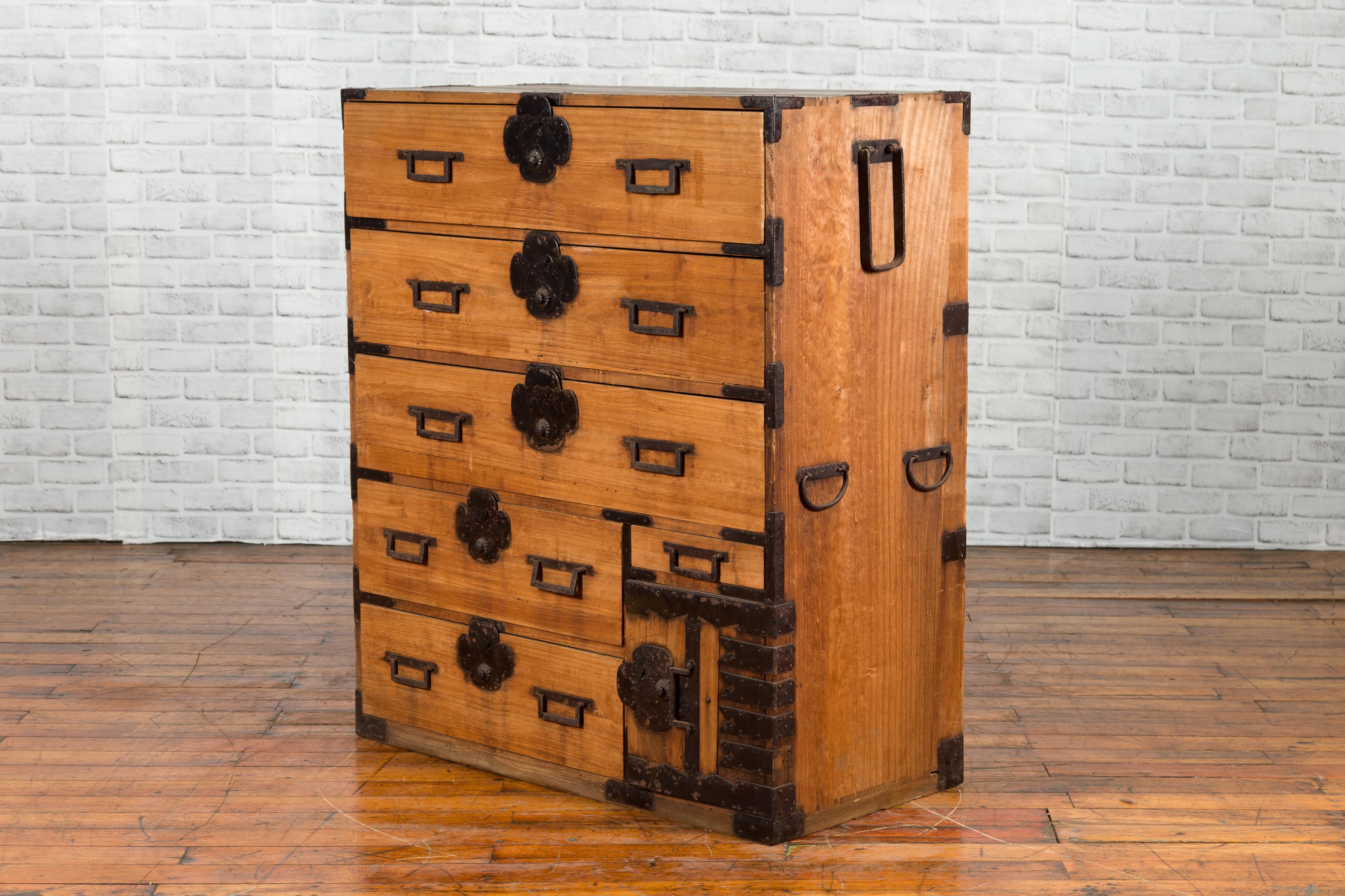 Japanese Meiji Period 19th Century Choba-Dansu Chest with Drawers and Safety Box 7