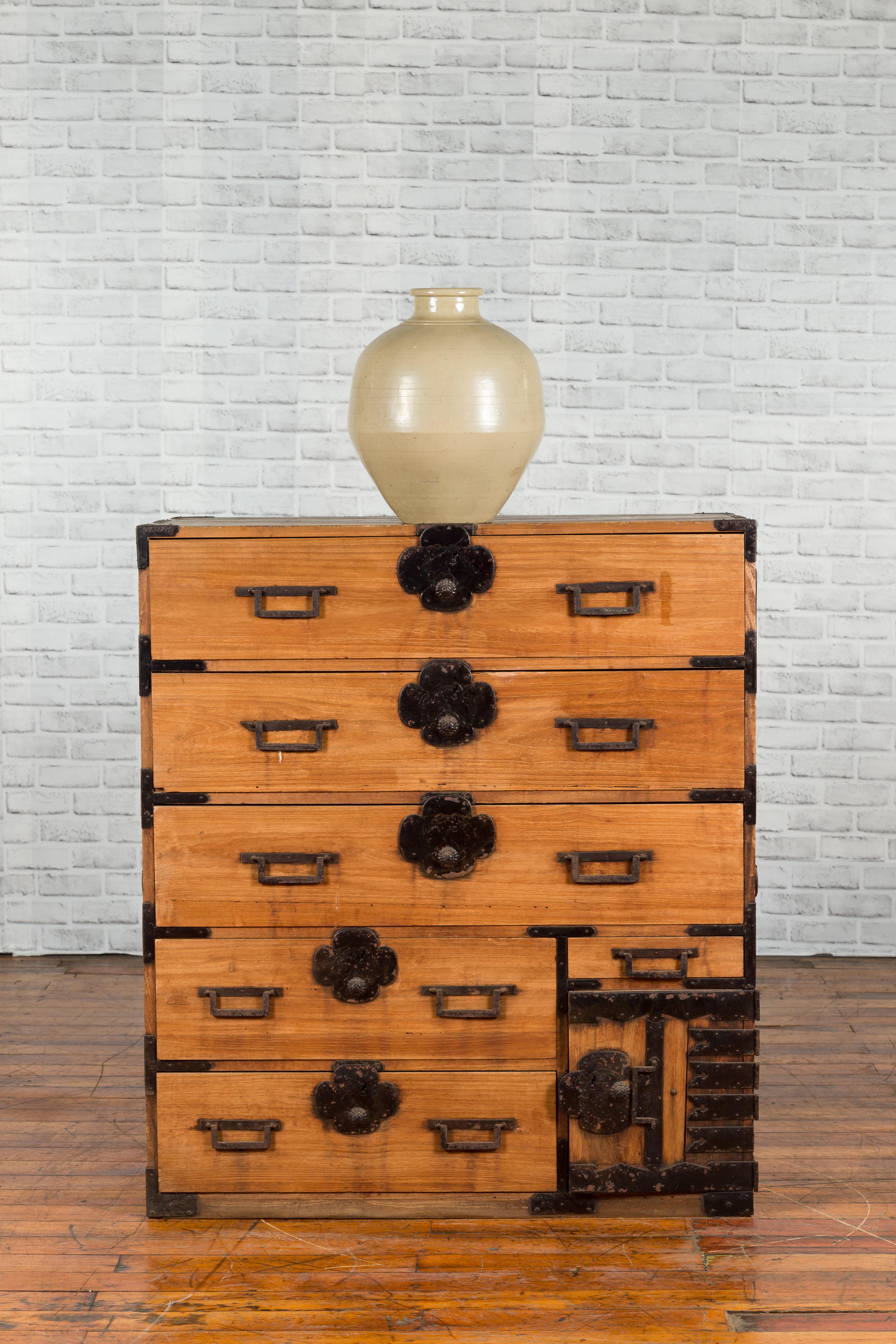 Japanese Meiji Period 19th Century Choba-Dansu Chest with Drawers and Safety Box 4