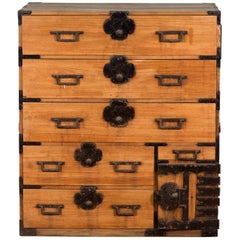 Japanese Meiji Period 19th Century Choba-Dansu Chest with Drawers and Safety Box
