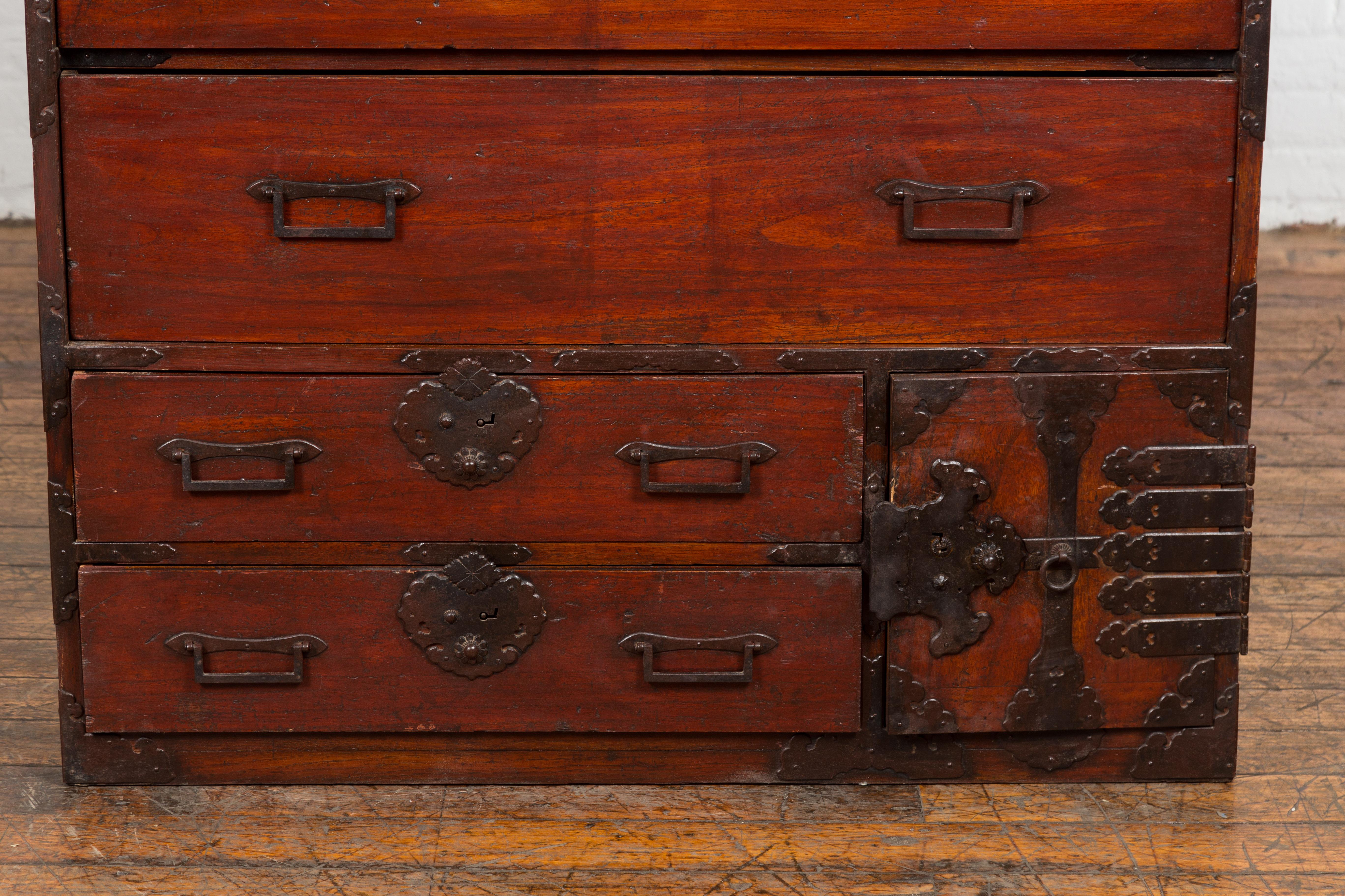 Iron Large 19th Century Antique Dresser Chest For Sale