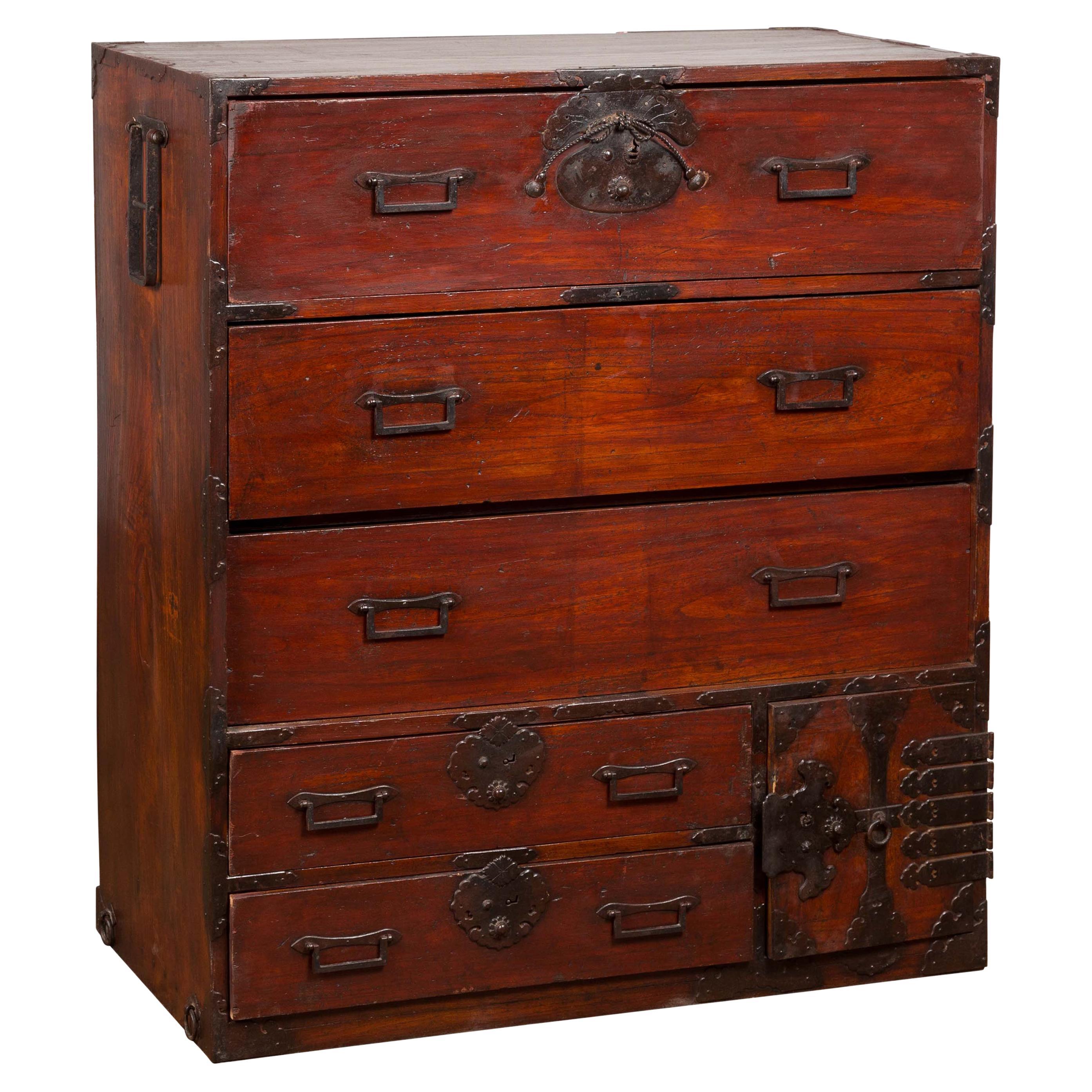 Large 19th Century Antique Dresser Chest For Sale