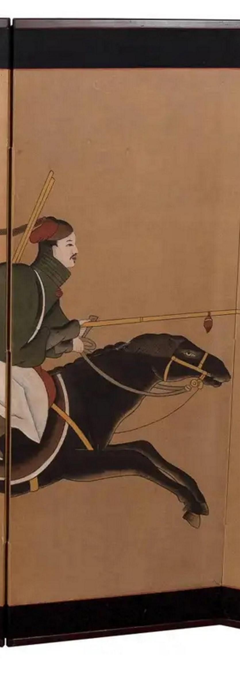 Japanese Meiji Period 4-Panel Screen with a Samurai on a Horse, Ca. 1880

Meiji Period (1868-1912) 

DIMENSIONS
Width: 55.5 inches
Height: 35.5 inches
