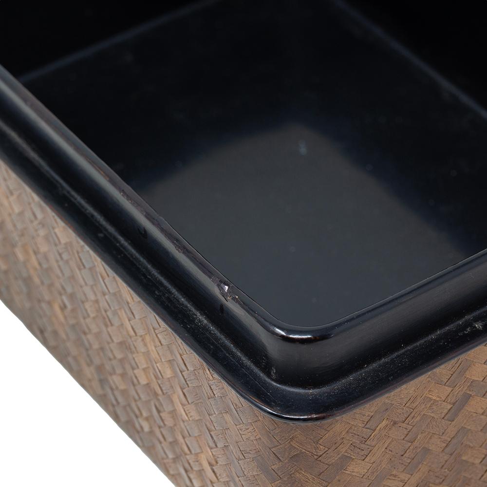 Scatola per sigari in bambù e argento del periodo Meiji giapponese con porta fiammiferi in vendita 4