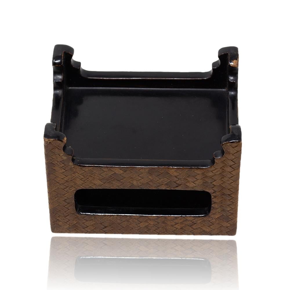 Scatola per sigari in bambù e argento del periodo Meiji giapponese con porta fiammiferi in vendita 10