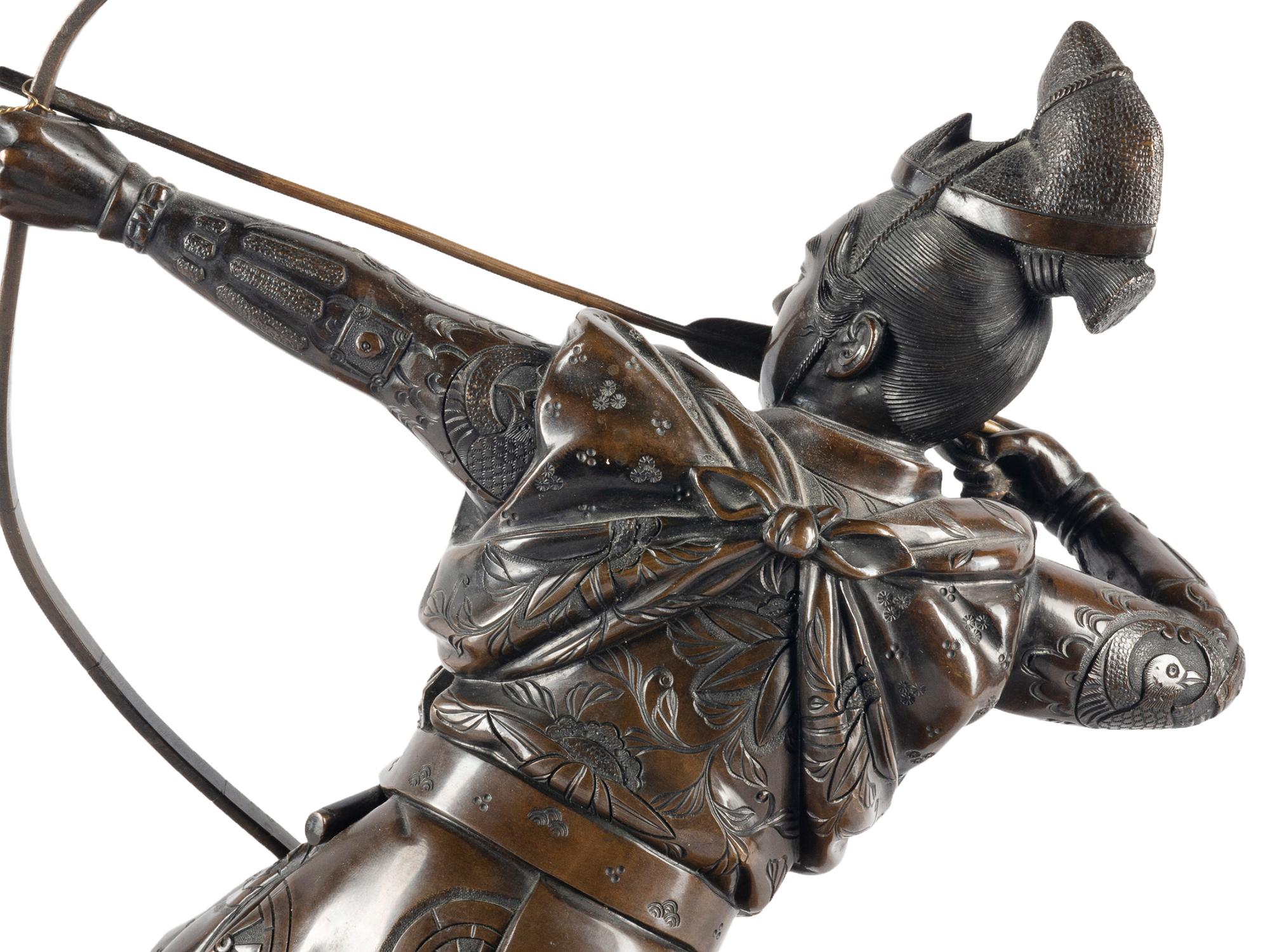 Japanese Meiji Period Bronze Samurai Warrior, circa 1890 7
