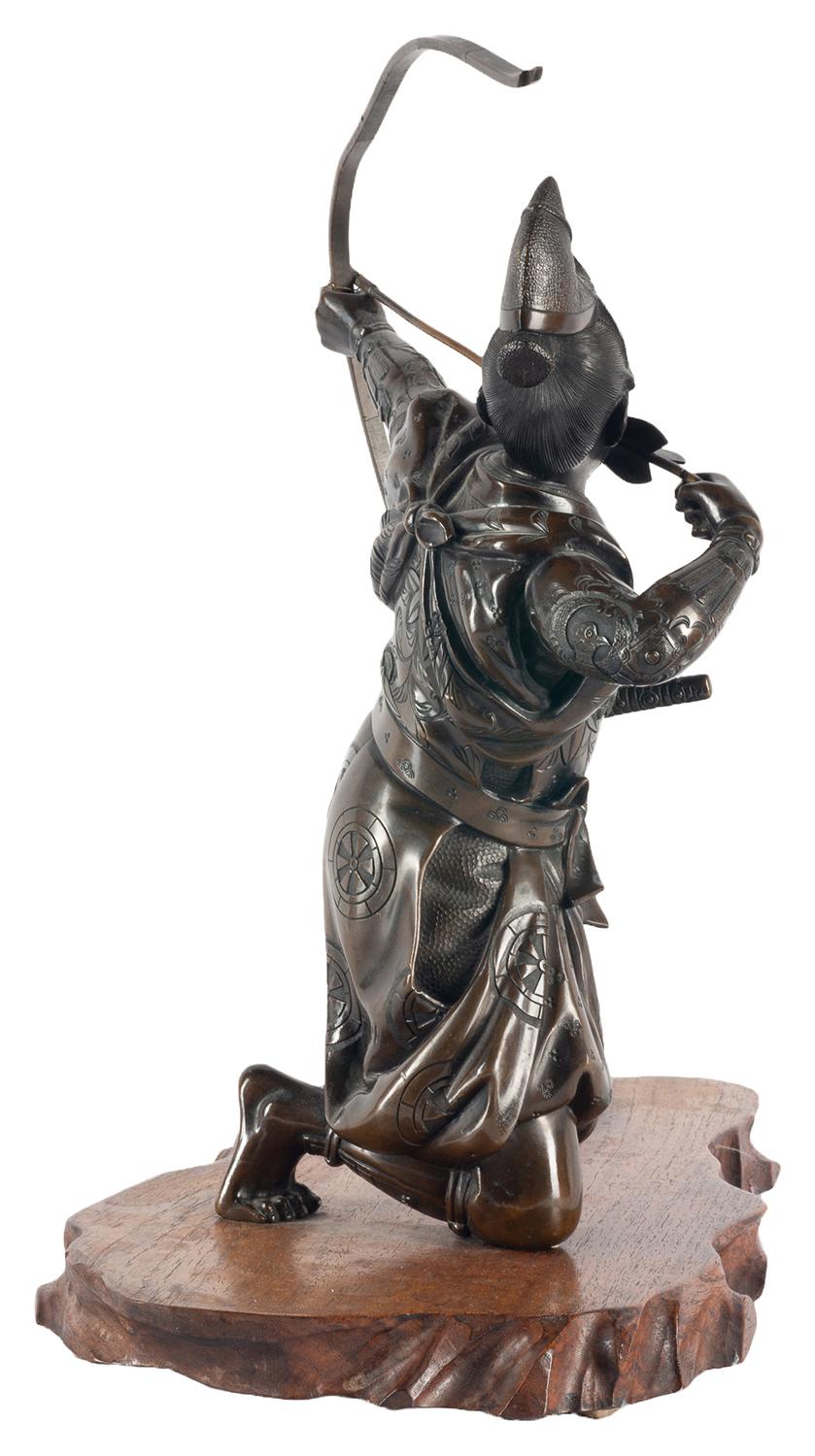 Japanese Meiji Period Bronze Samurai Warrior, circa 1890 9