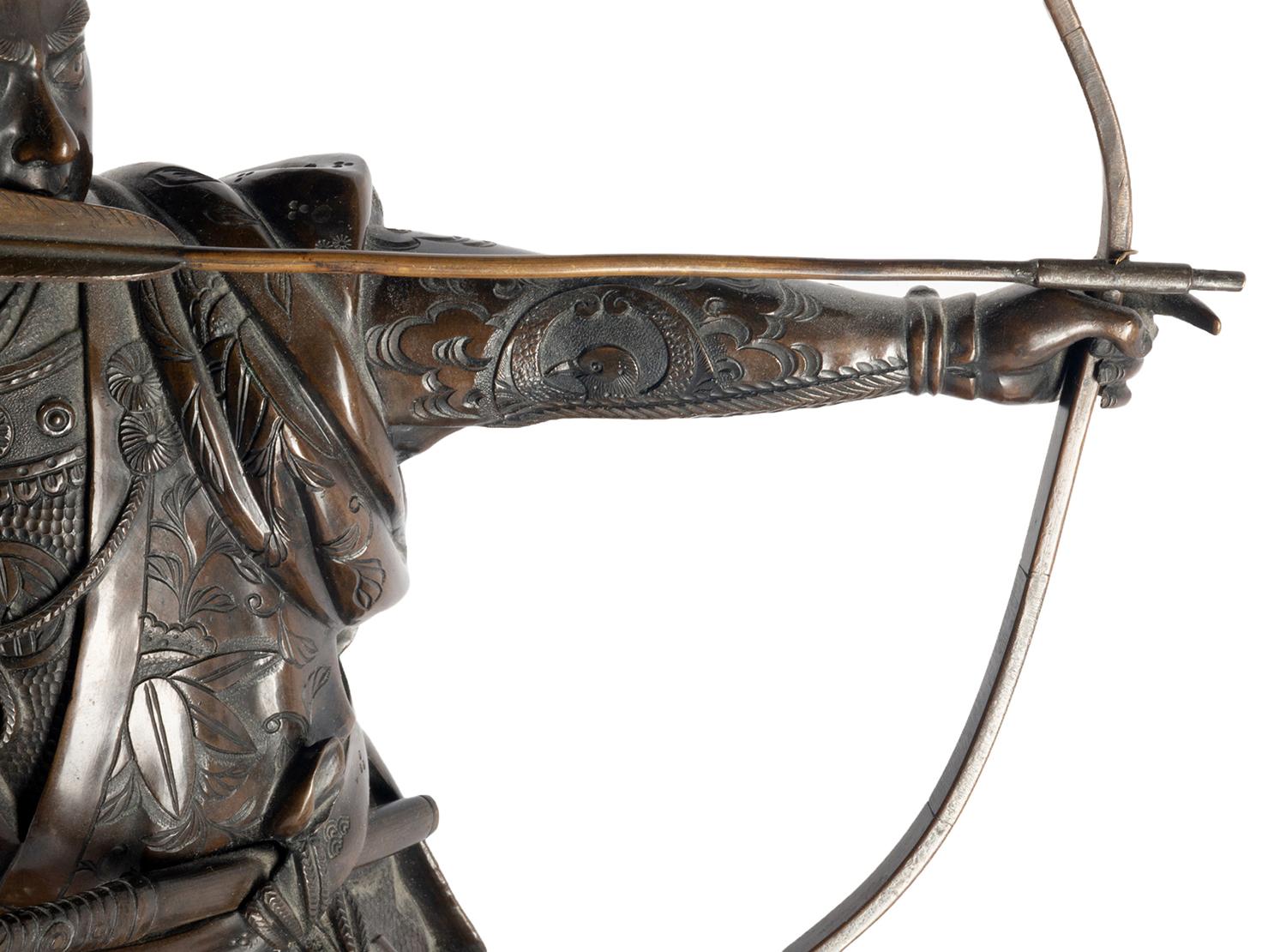 19th Century Japanese Meiji Period Bronze Samurai Warrior, circa 1890