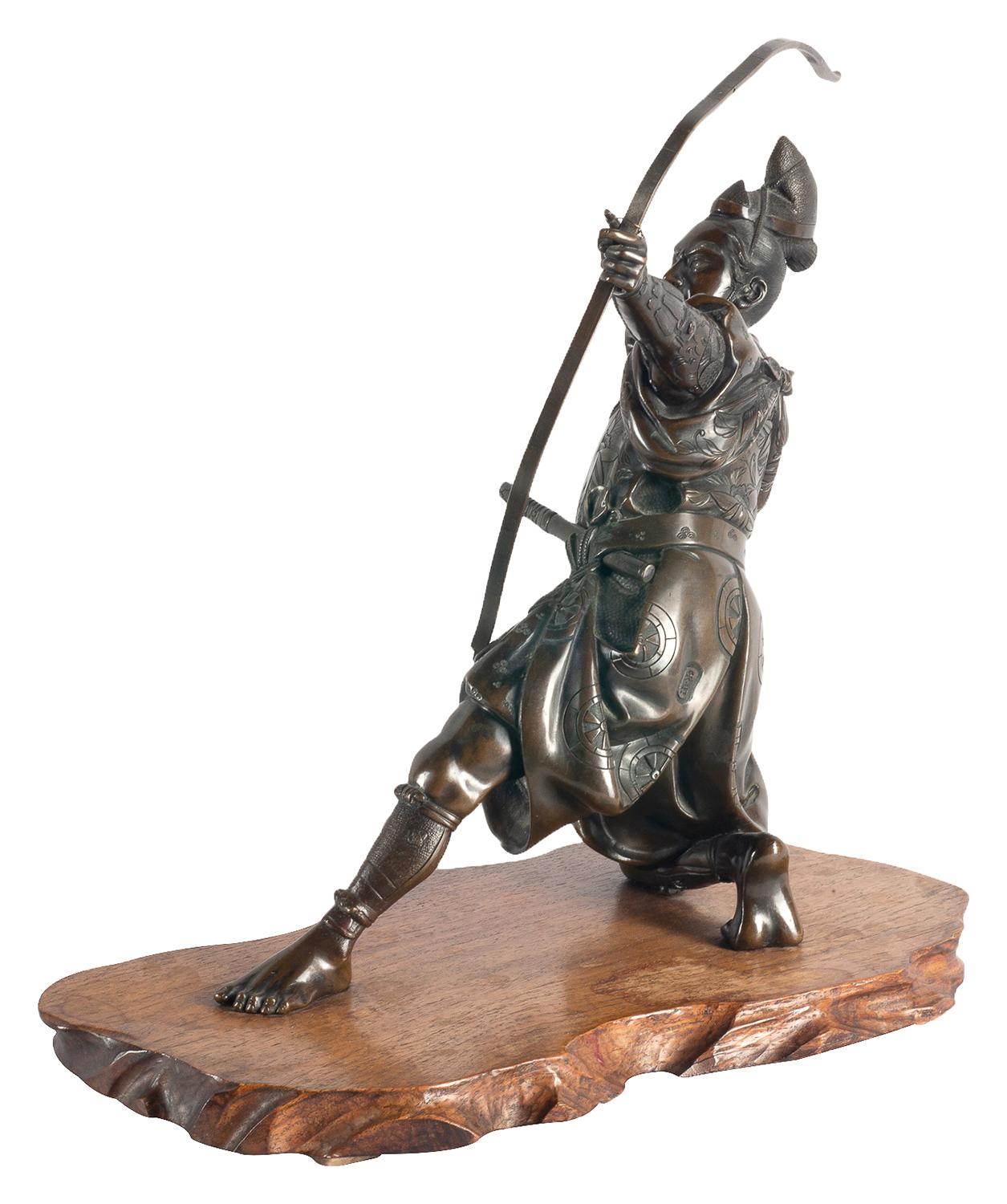 Japanese Meiji Period Bronze Samurai Warrior, circa 1890 3