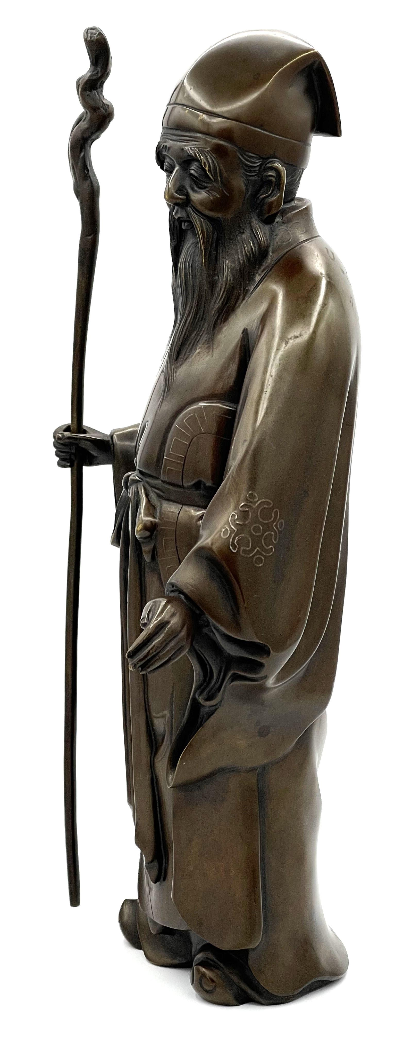 Sculpture japonaise en bronze de la période Meiji représentant un jérodien (vieil homme), vers 1890 1890                                                        

Période Meiji (1868-1912) 

DIMENSIONS :
Hauteur : 16,5 pouces
Largeur : 8
