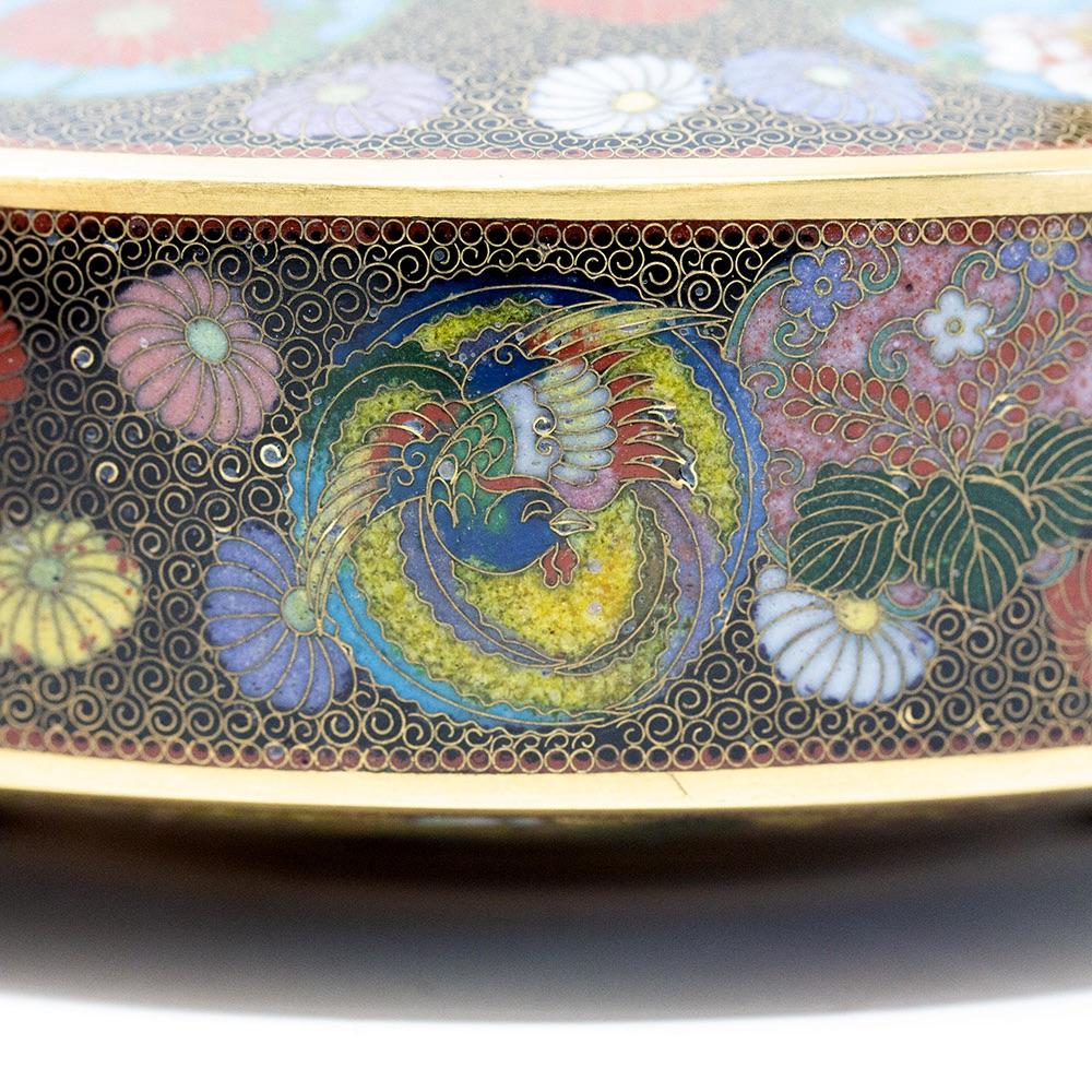 Japanese Meiji Period Cloisonne Enamel Sake Pot For Sale 5